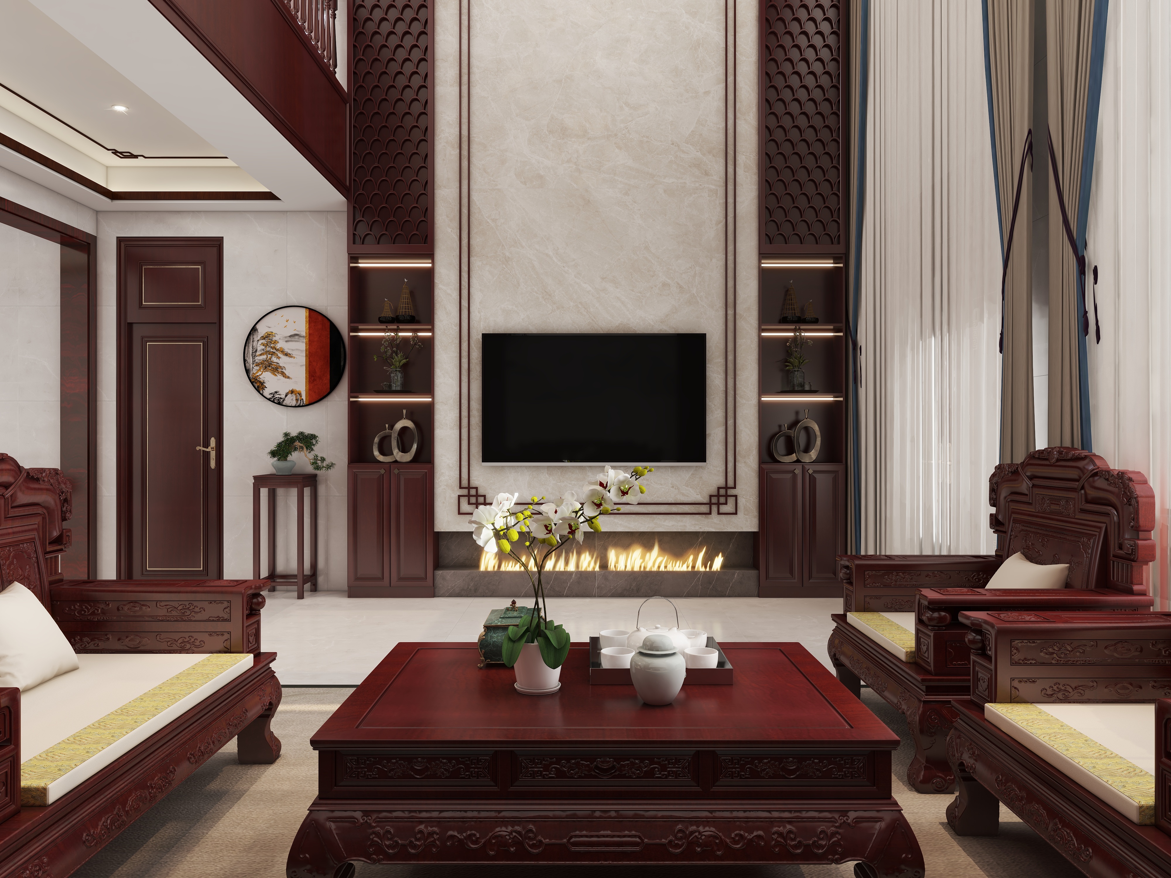 好设计yy-别墅挑空客厅-装修设计方案