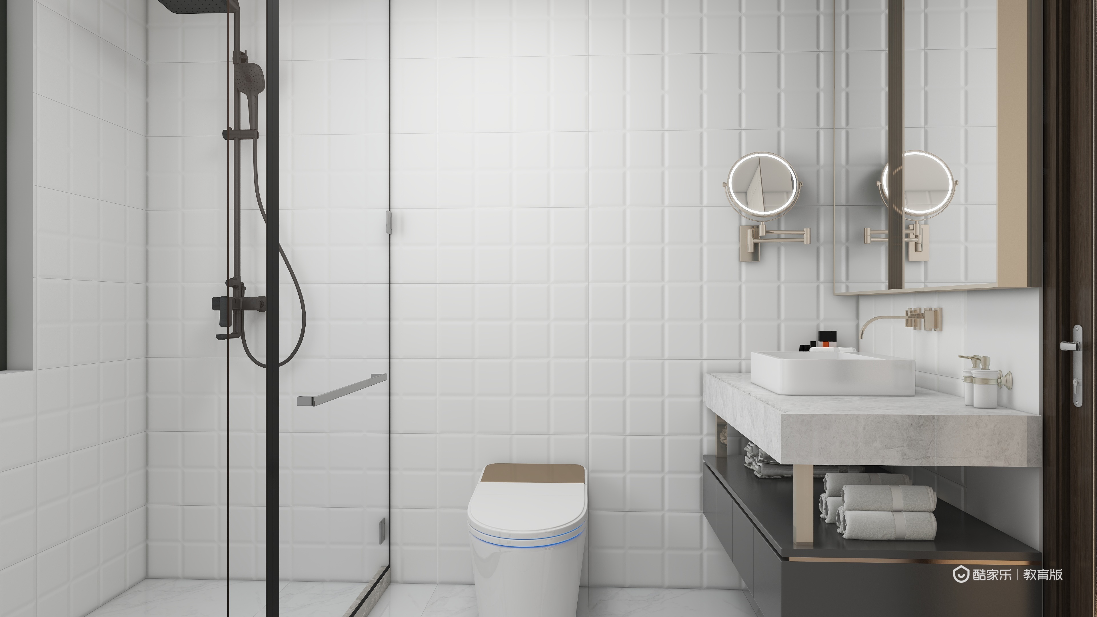 杨豪tvzA-雅韵轩一层卫生间装修效果图第3张