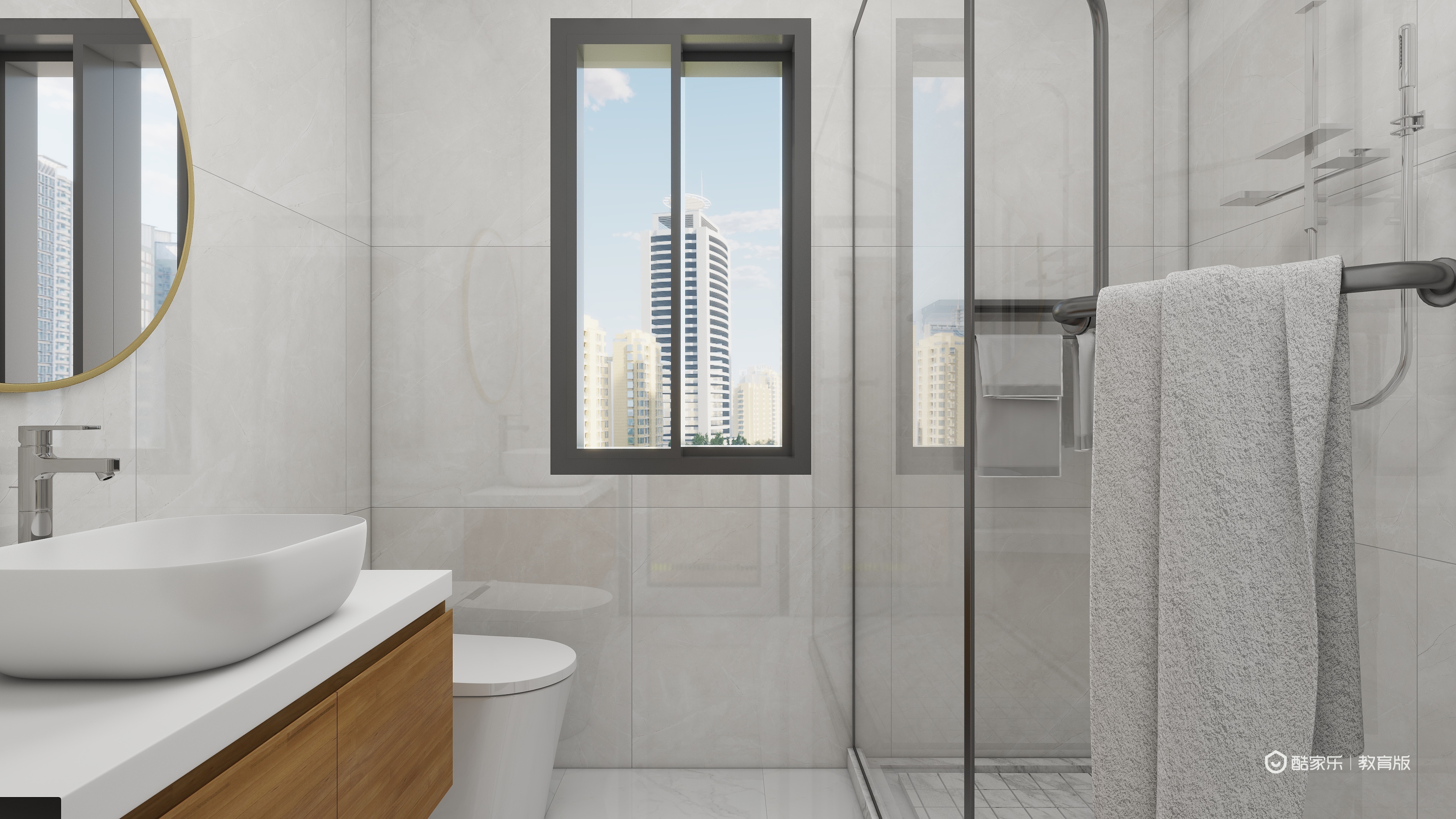 杨豪tvzA-雅韵轩一层卫生间装修效果图第2张