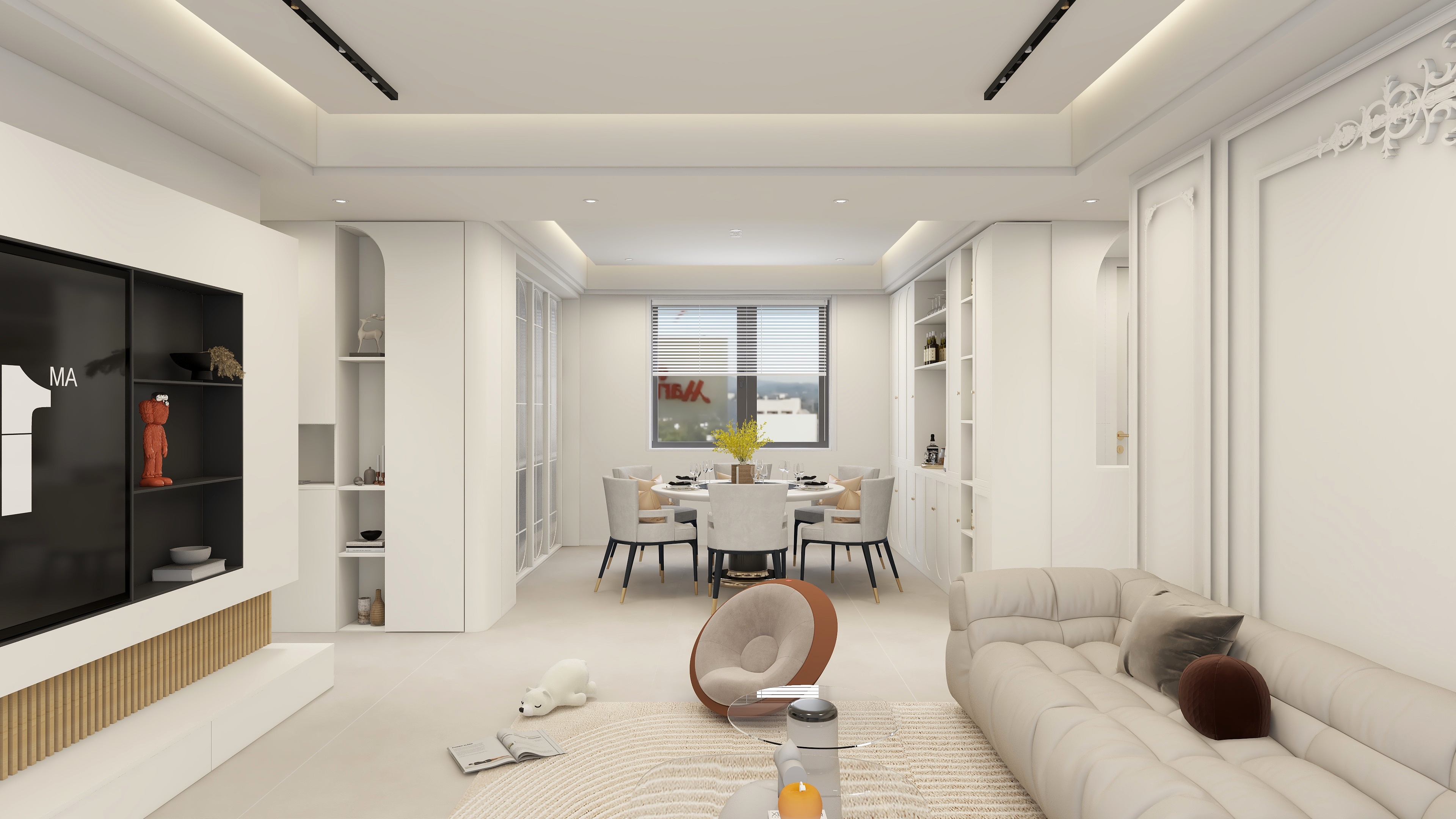 MZ空间设计-雅戈尔江上144平奶油风-装修设计方案