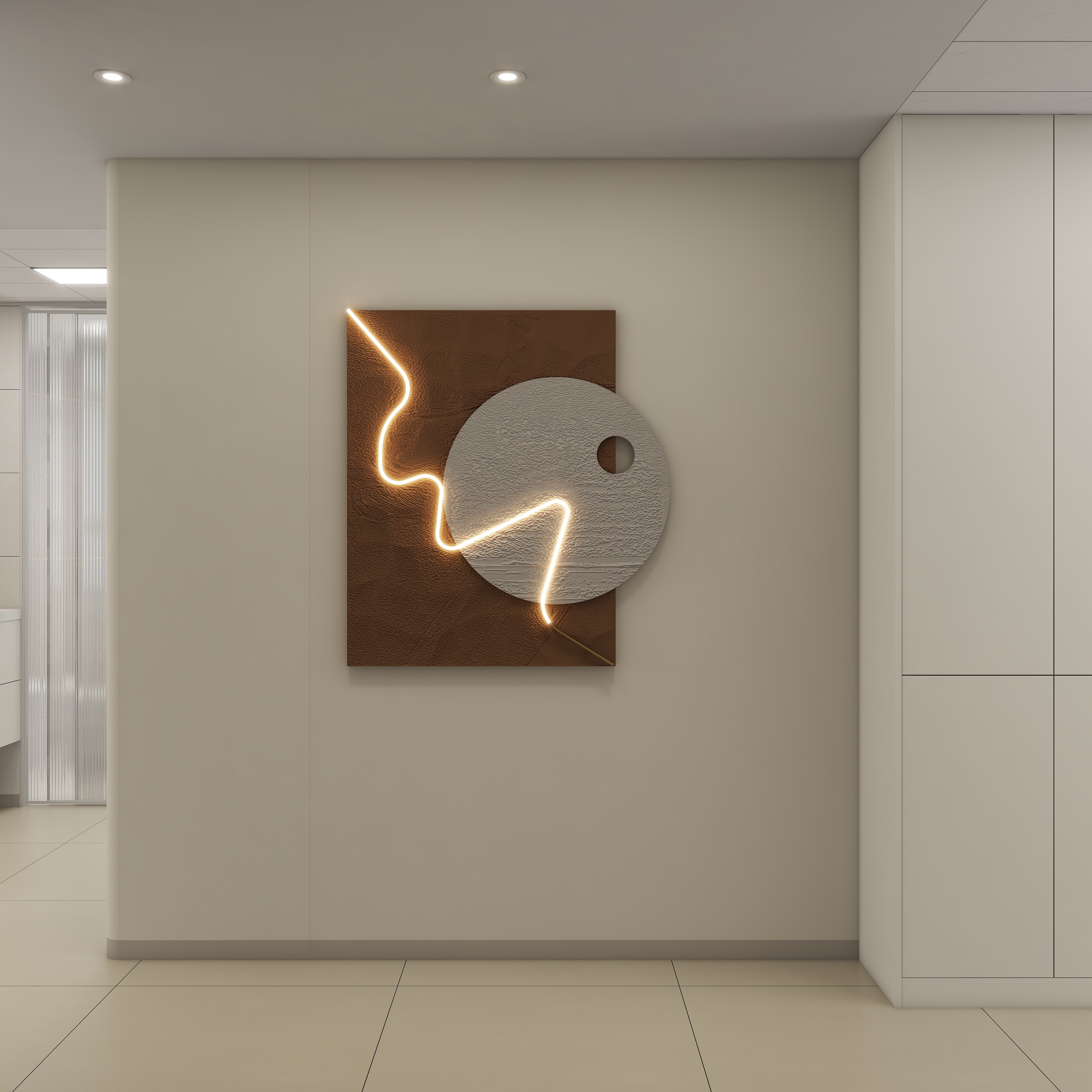 李青越-95平方现代奶油风两居室样板间装修效果图