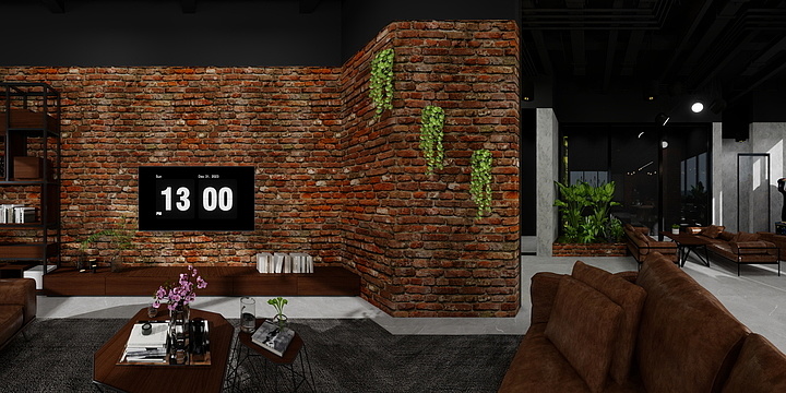 设计师Emiya-工业风办公室-装修设计方案