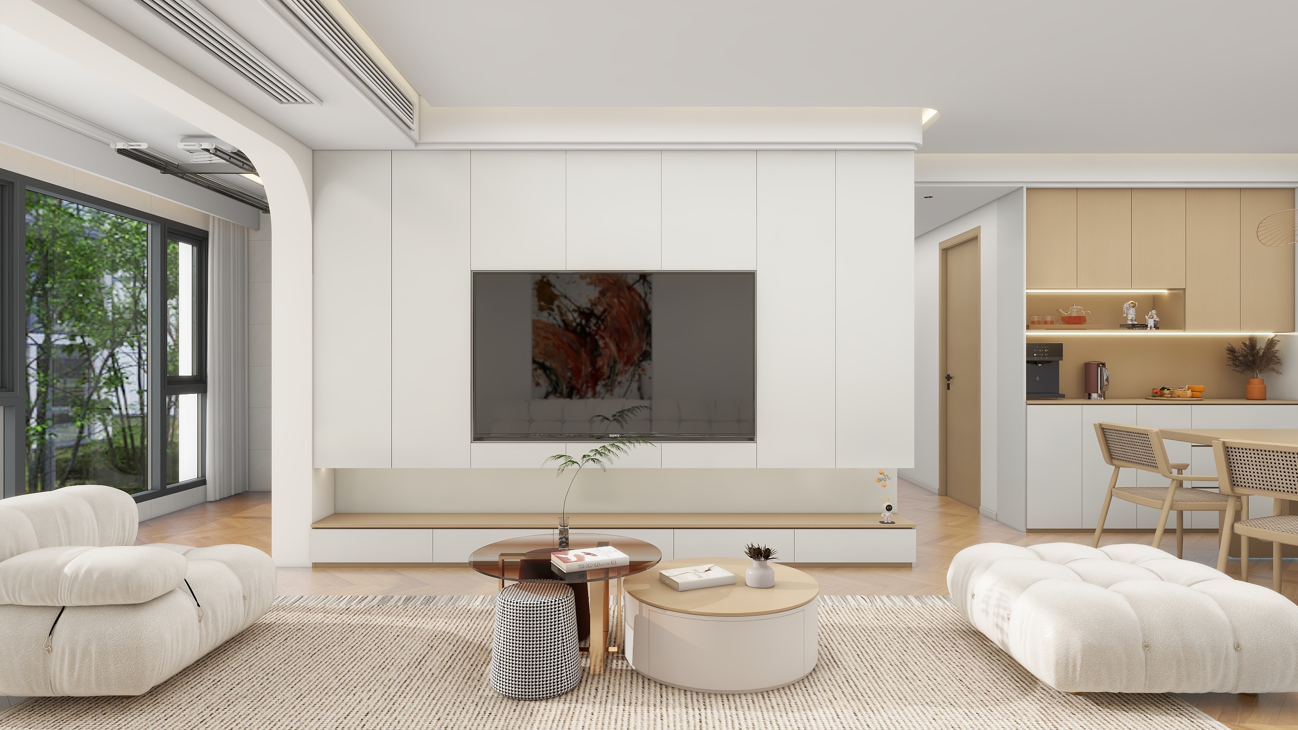 晓凤19154169036-万达北苑高层125平（原木风）装修效果图