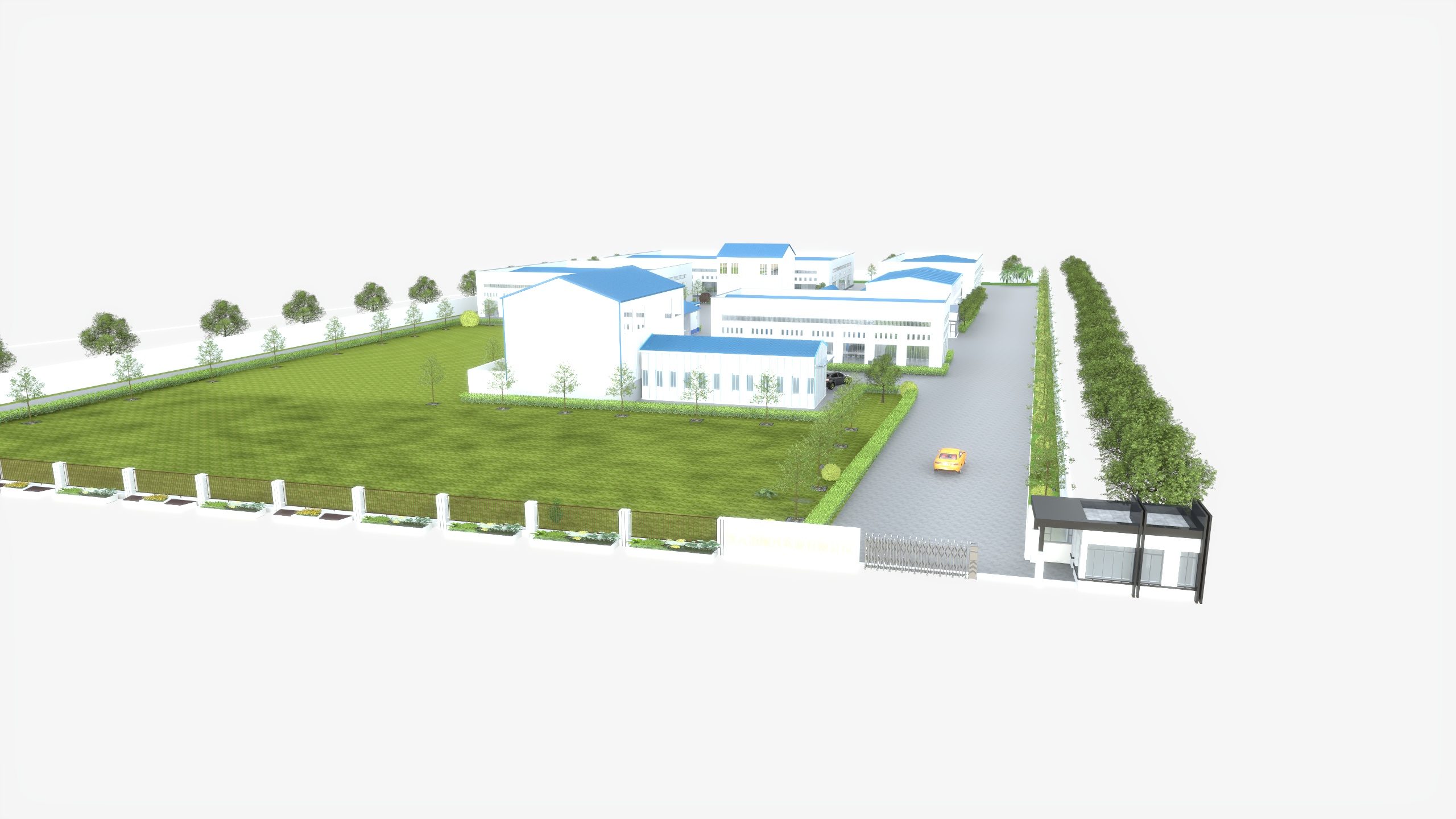 睛彩卫士招商部-厂区鸟瞰图-装修设计方案