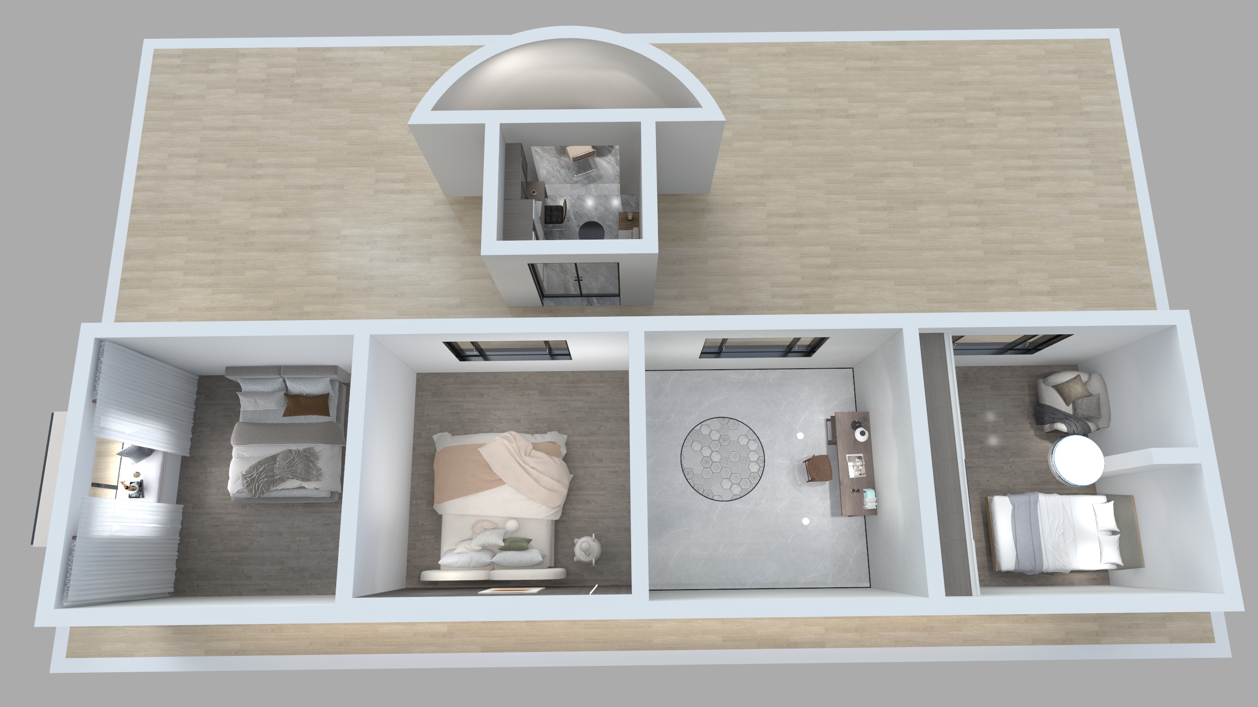 鄂皖-宜昌-荆门市掇刀区星球家居广场店-刘莹-中级实操考核户型-装修设计方案