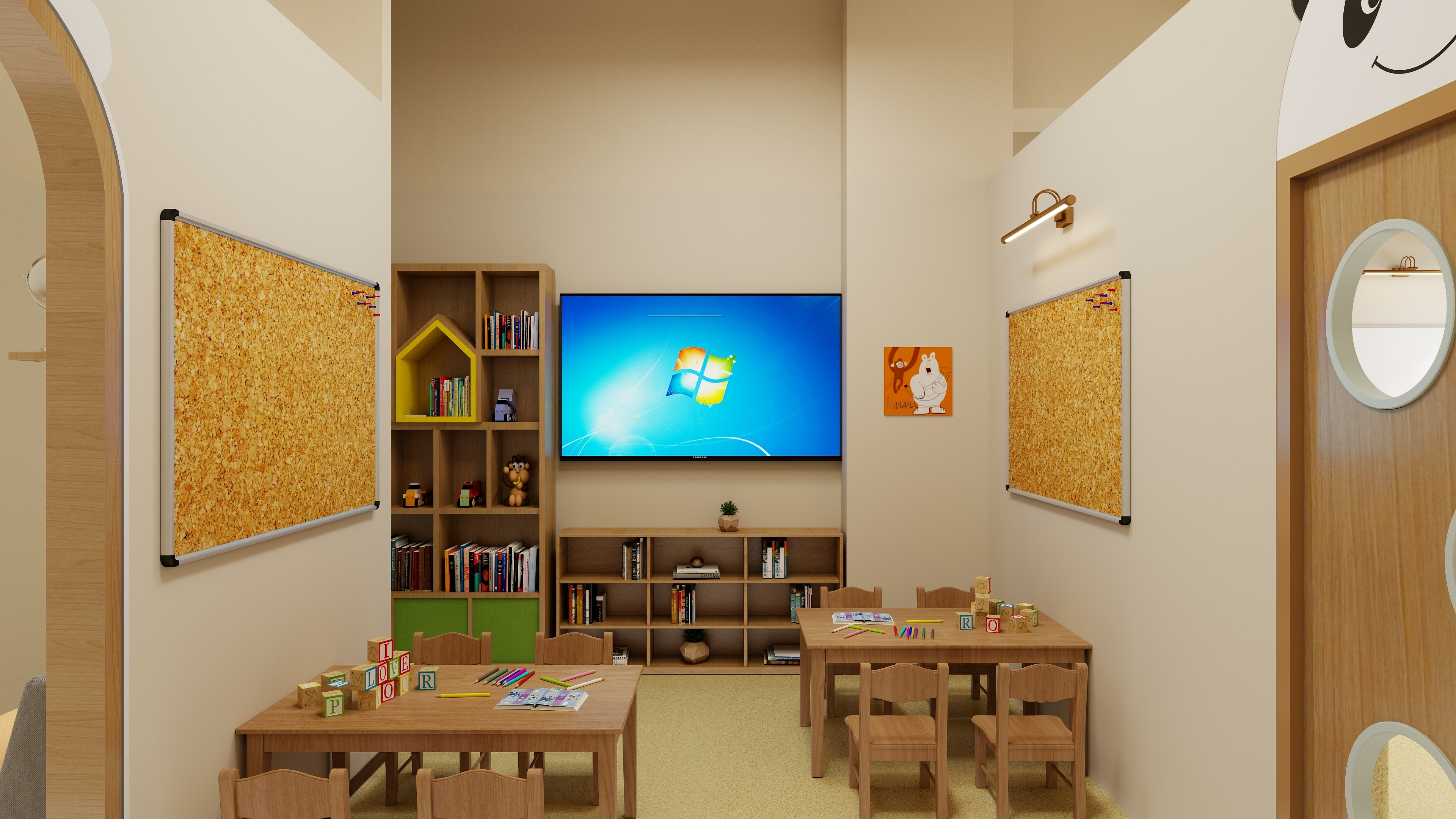 文艺设计-1130洛x英语工作室设计-装修设计方案