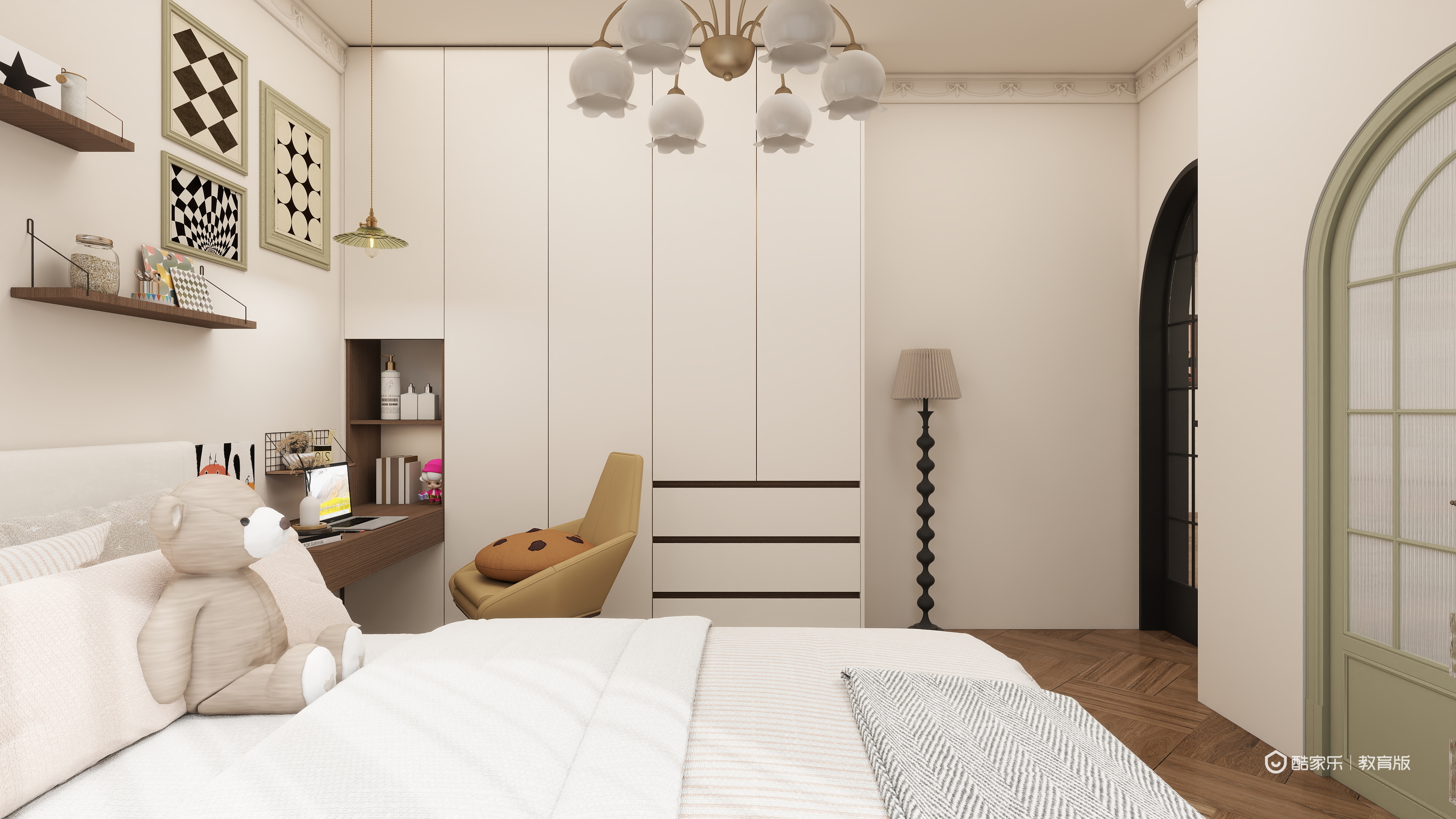 赖雨彤-弗蕾尔一层小孩房装修效果图第2张