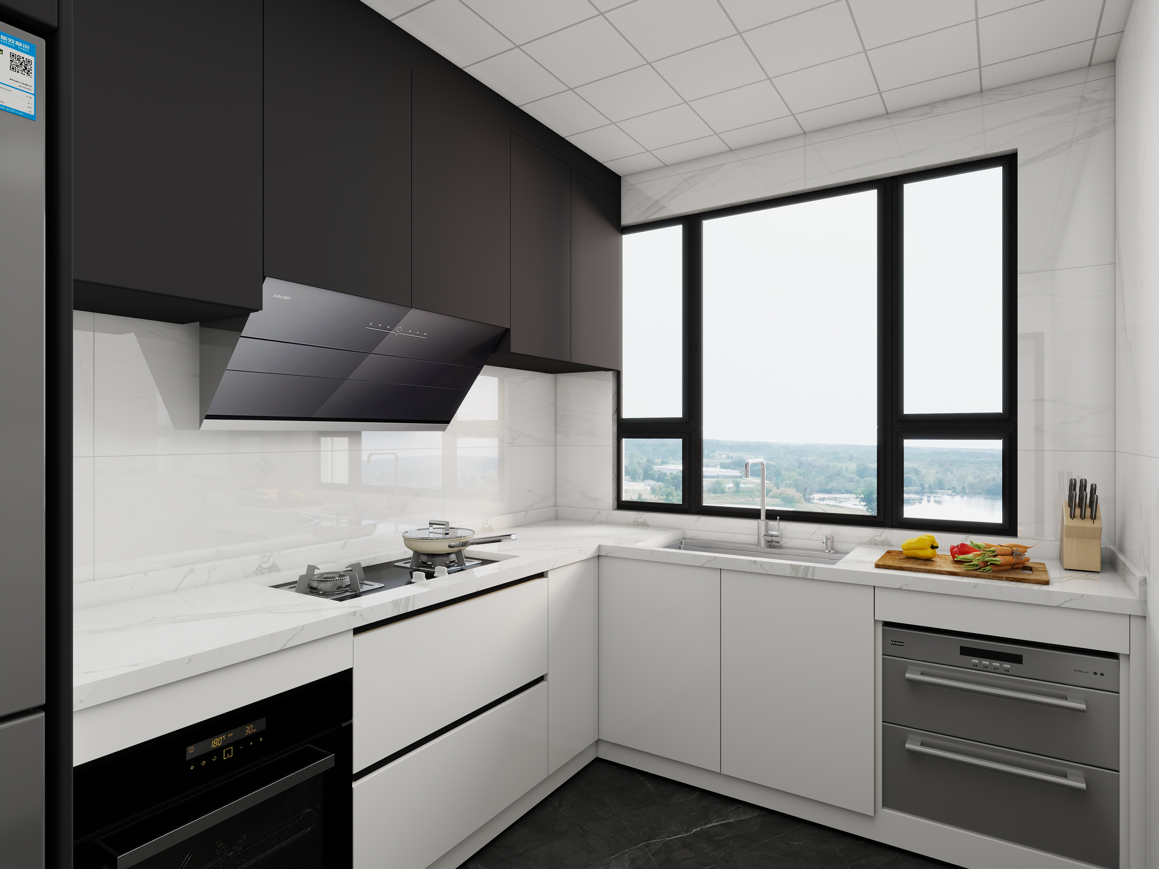 励志成为3d高手-龙江客餐厅意式极简-装修设计方案