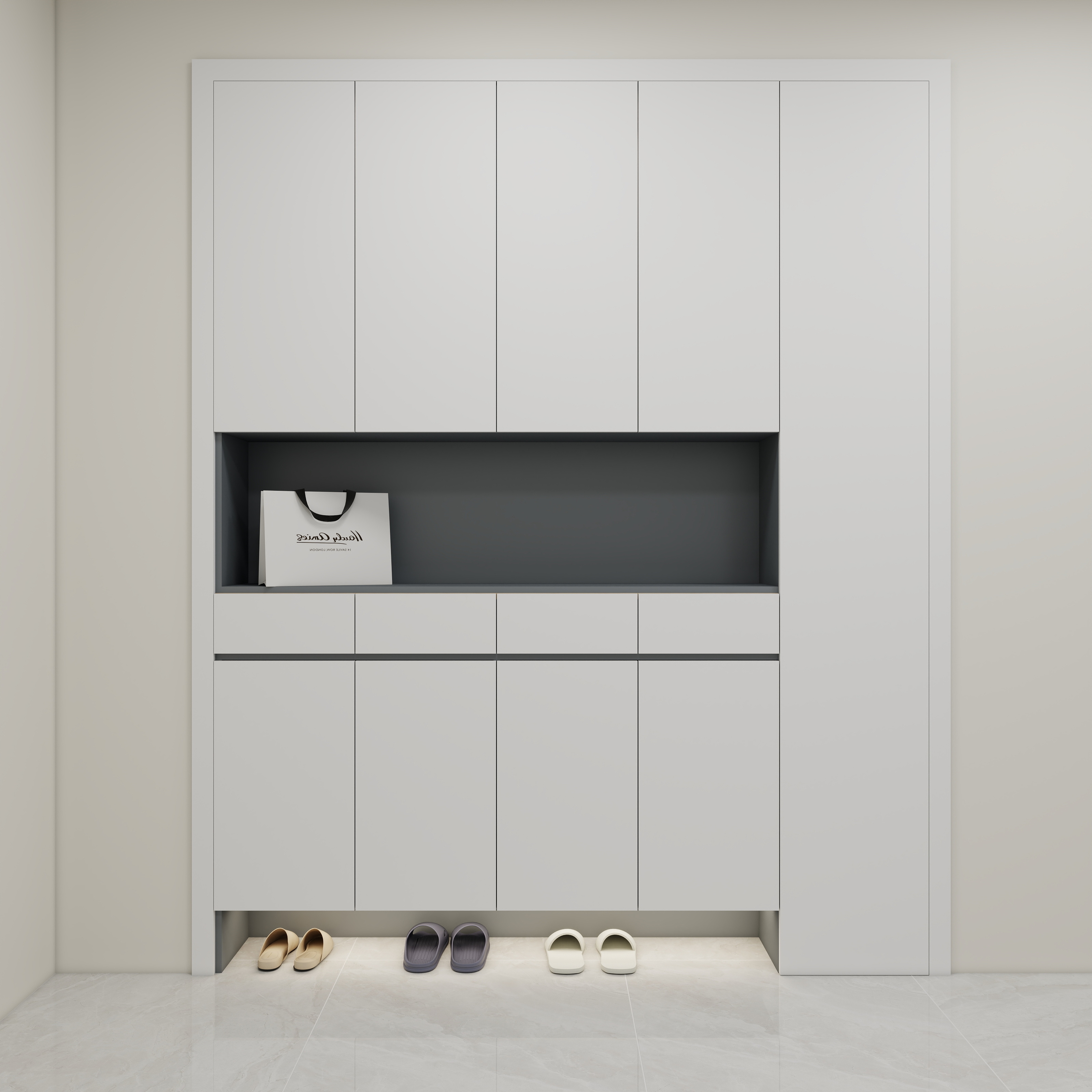 设计师xiaodong-黄岭公寓鞋柜酒柜-装修设计方案