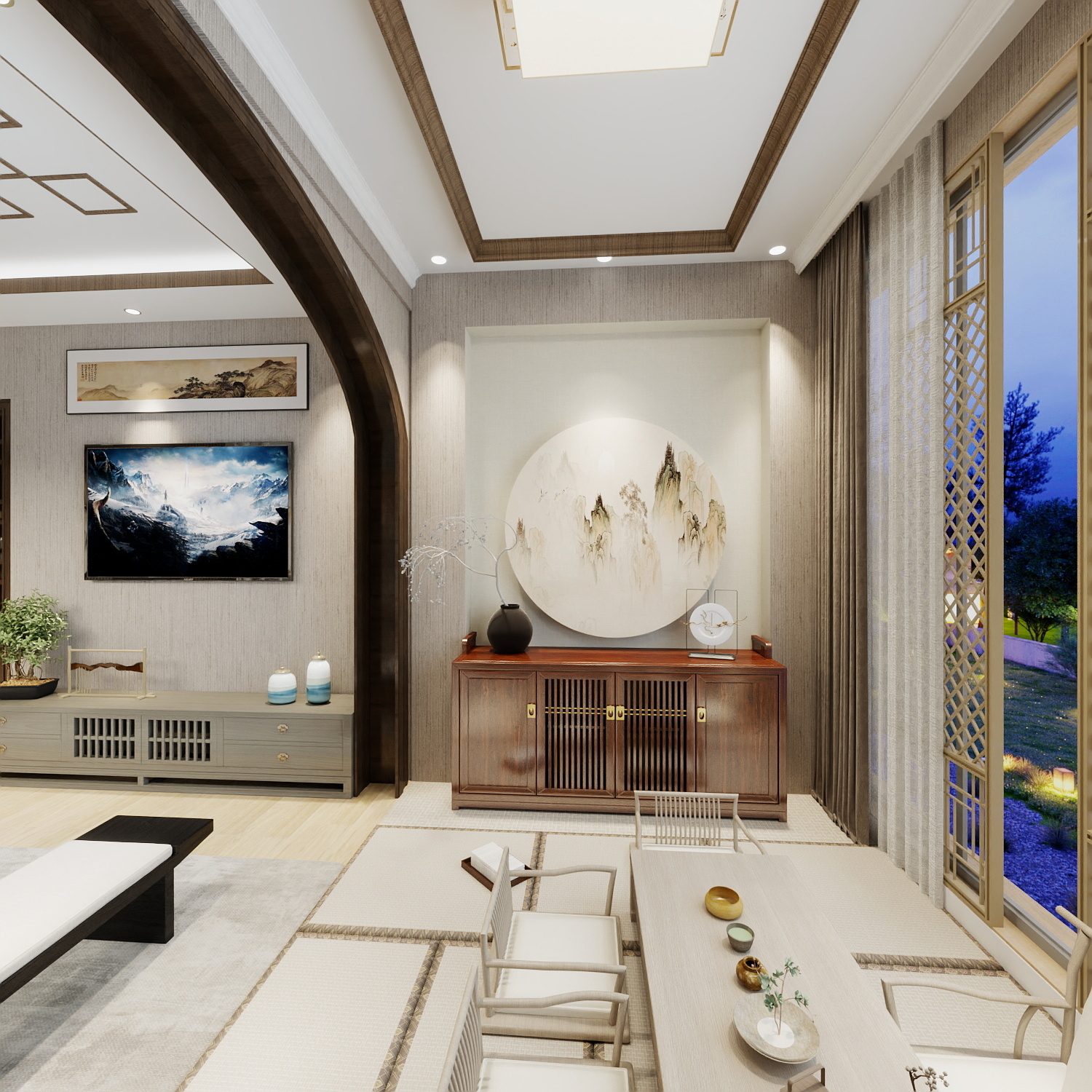 罗星莉-雅韵华居一层阳台装修效果图第3张