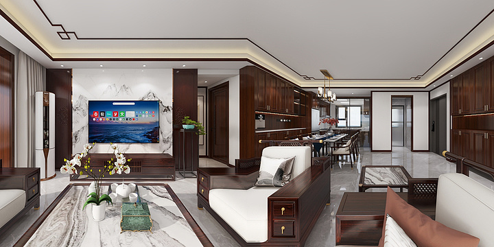 宏柏建材设计师-新中式风格10号-装修设计方案