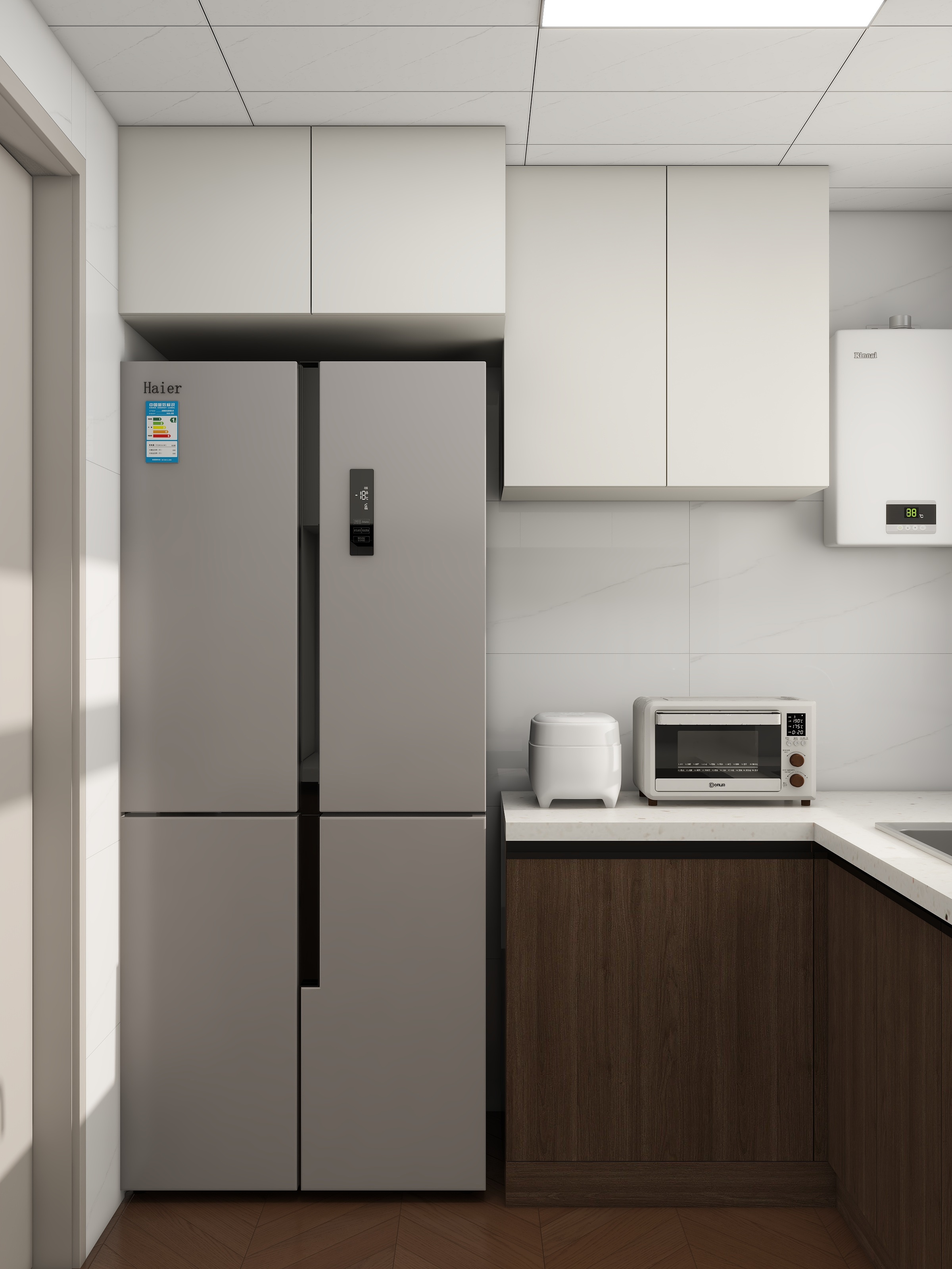 李青越-80平方中古风两居室样板间装修效果图