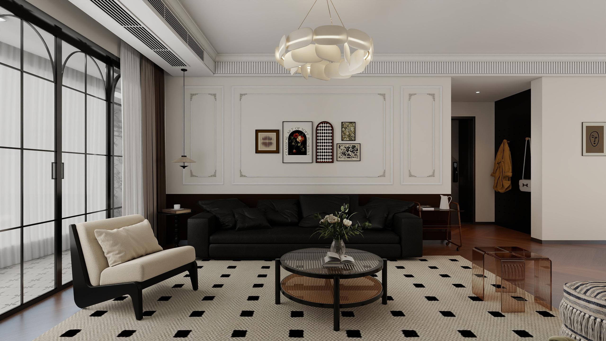 全屋定制设计321-瑞华中央花园164㎡3室装修效果图