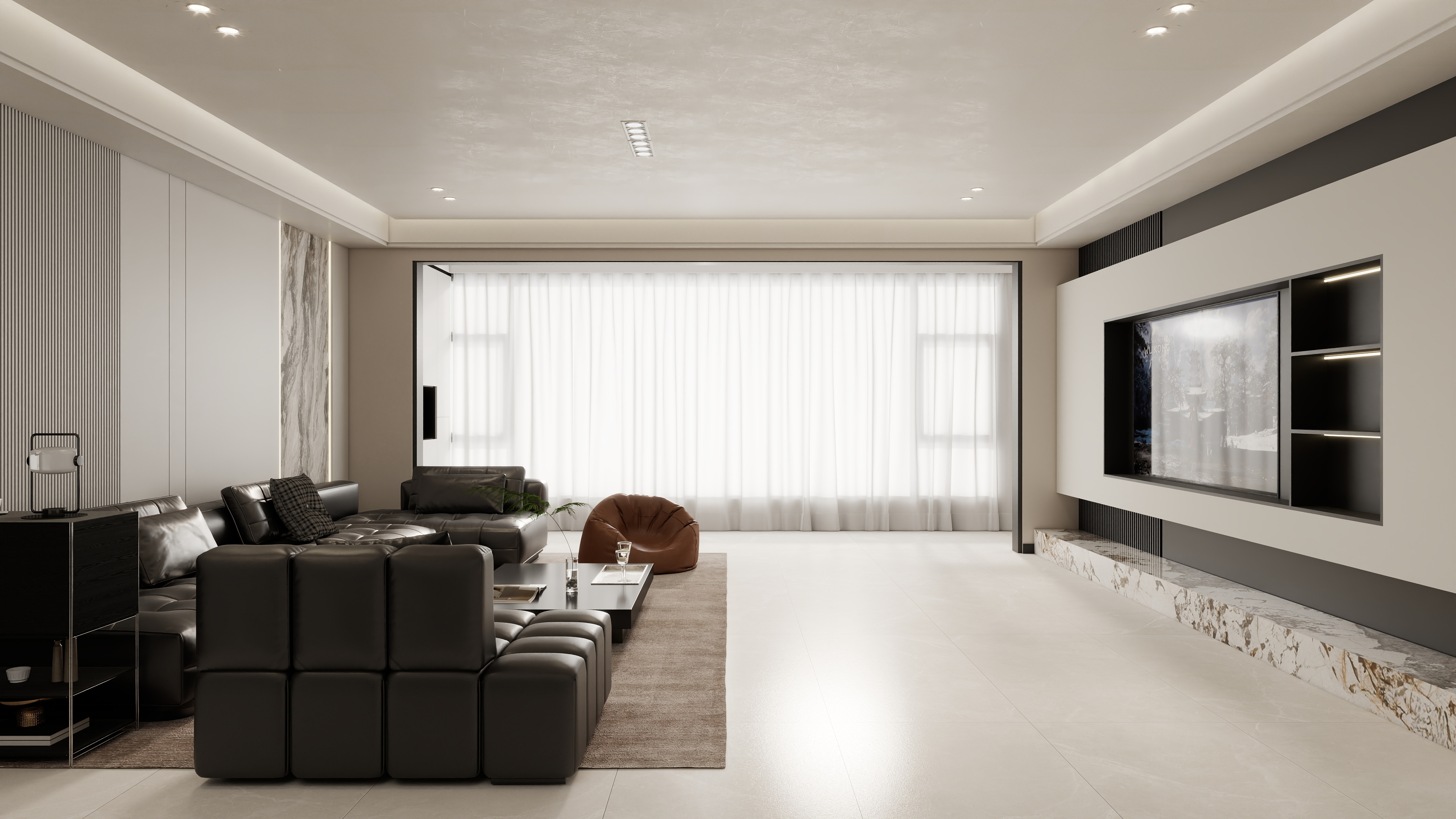 壹诺设计工作室-150㎡5室-现代简约装修效果图