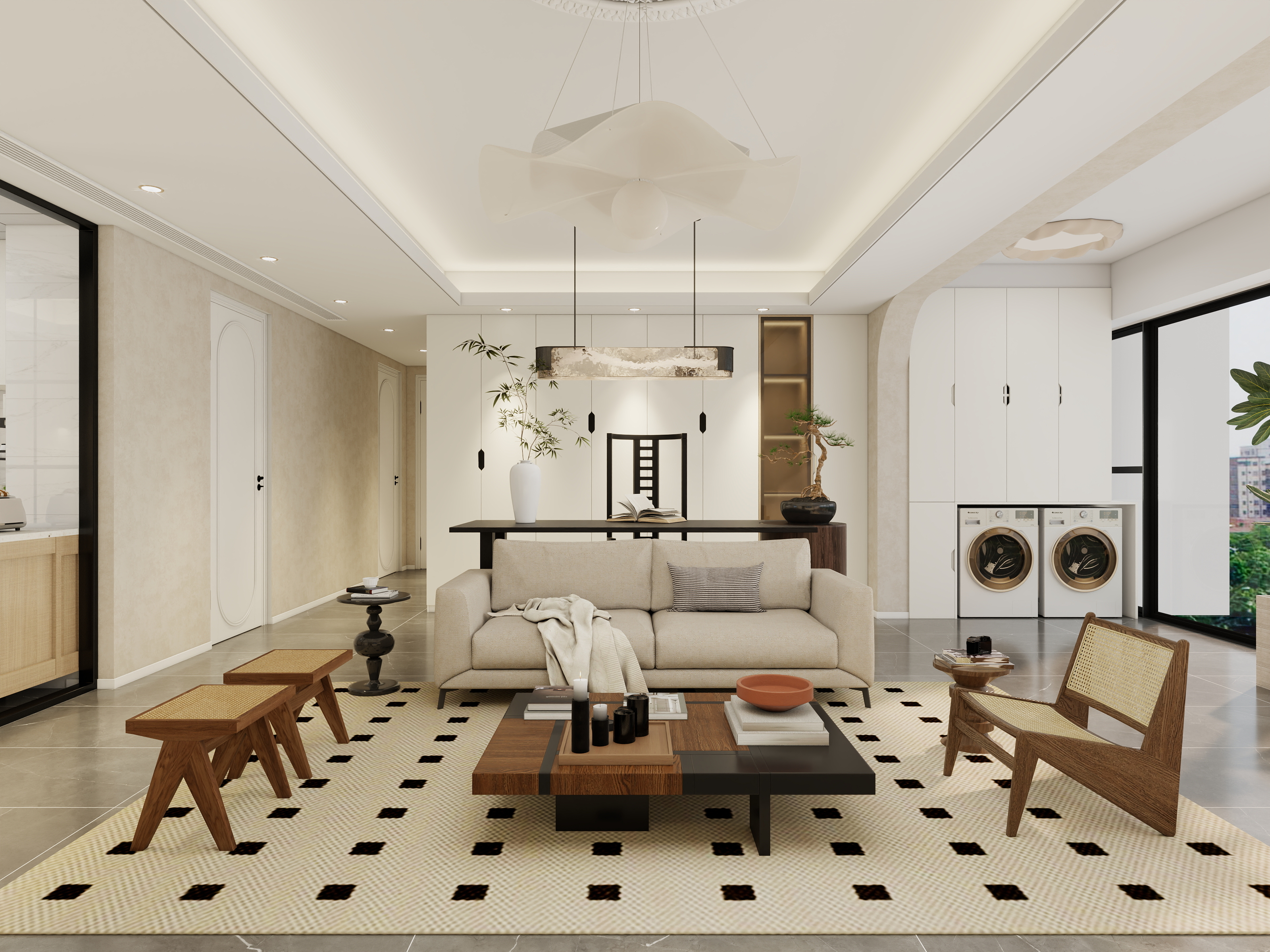 冯创飞-现代奶油风格|139㎡三居室-装修设计方案