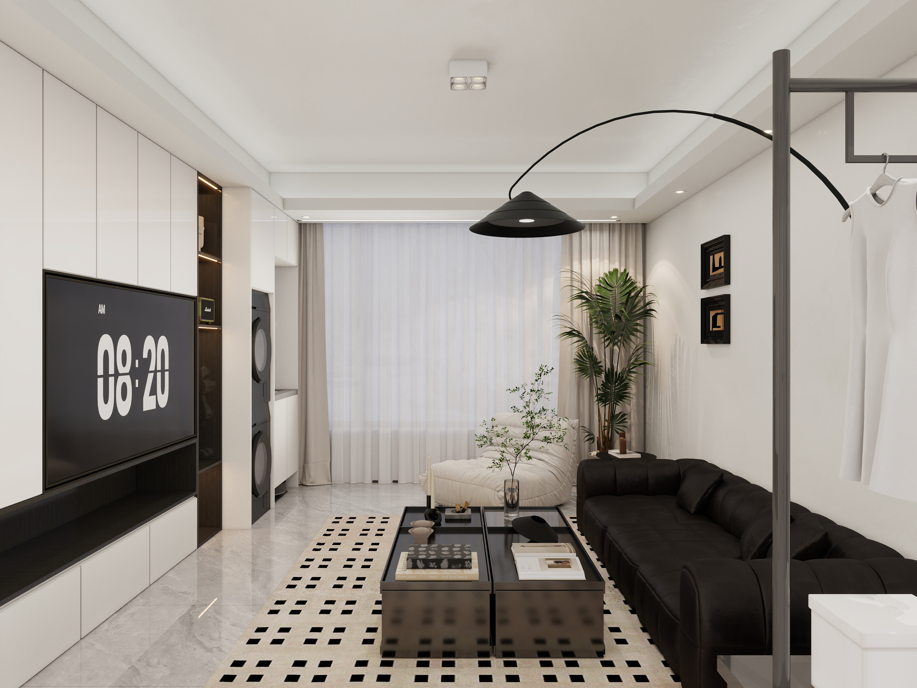 伍君滕-现代 | 上海奉贤黑白调性两居室住宅O-装修设计方案