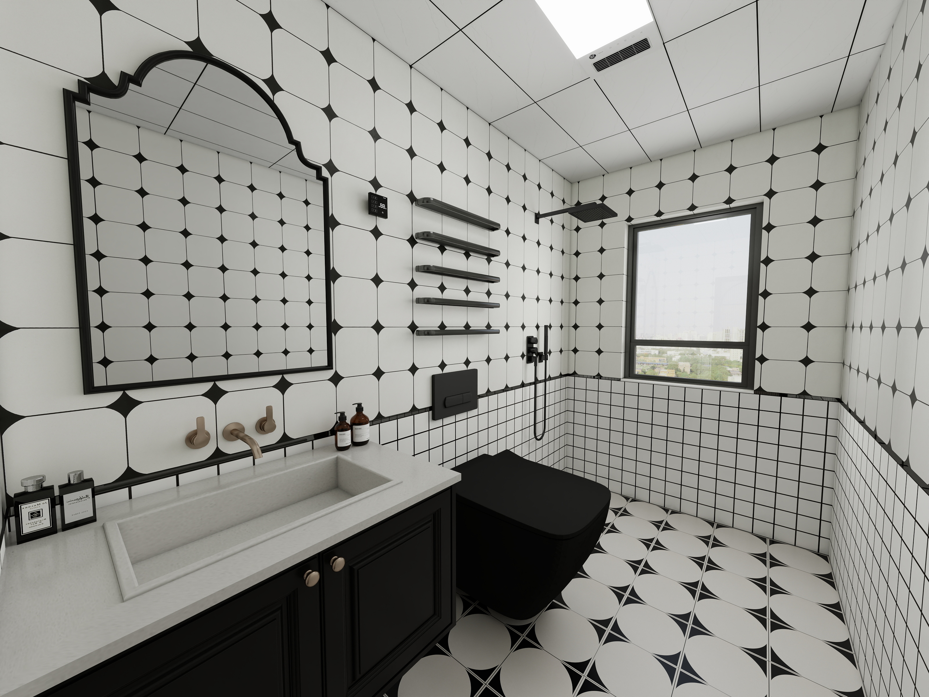 乐屋装饰.-南湖新城118㎡3室（中古风）装修效果图