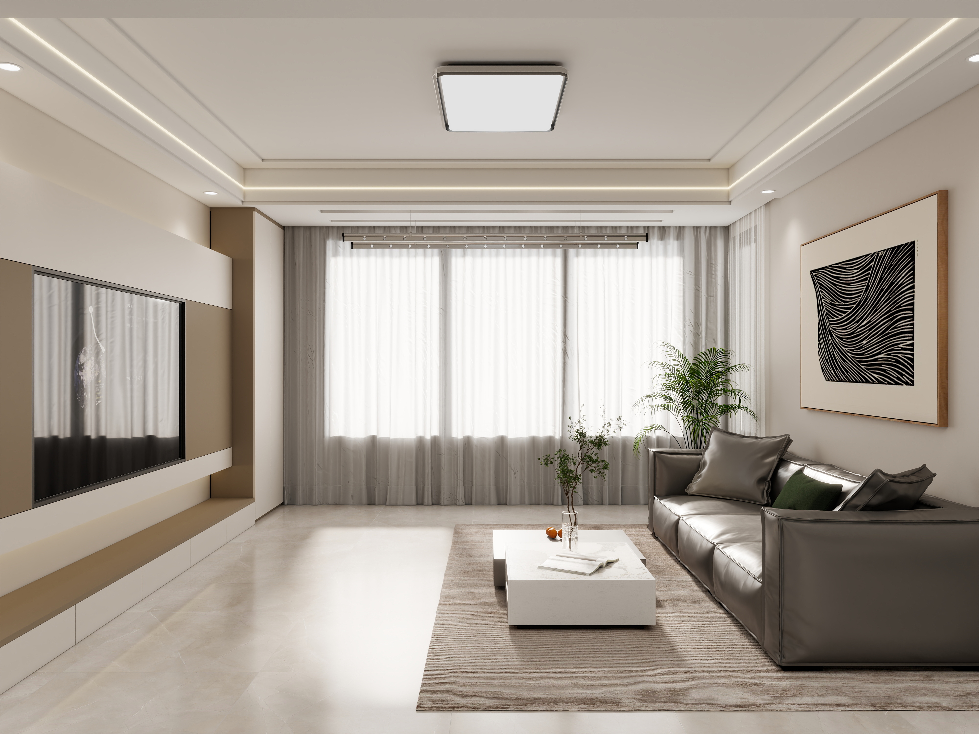 壹诺设计工作室-115㎡3室-现代简约装修效果图