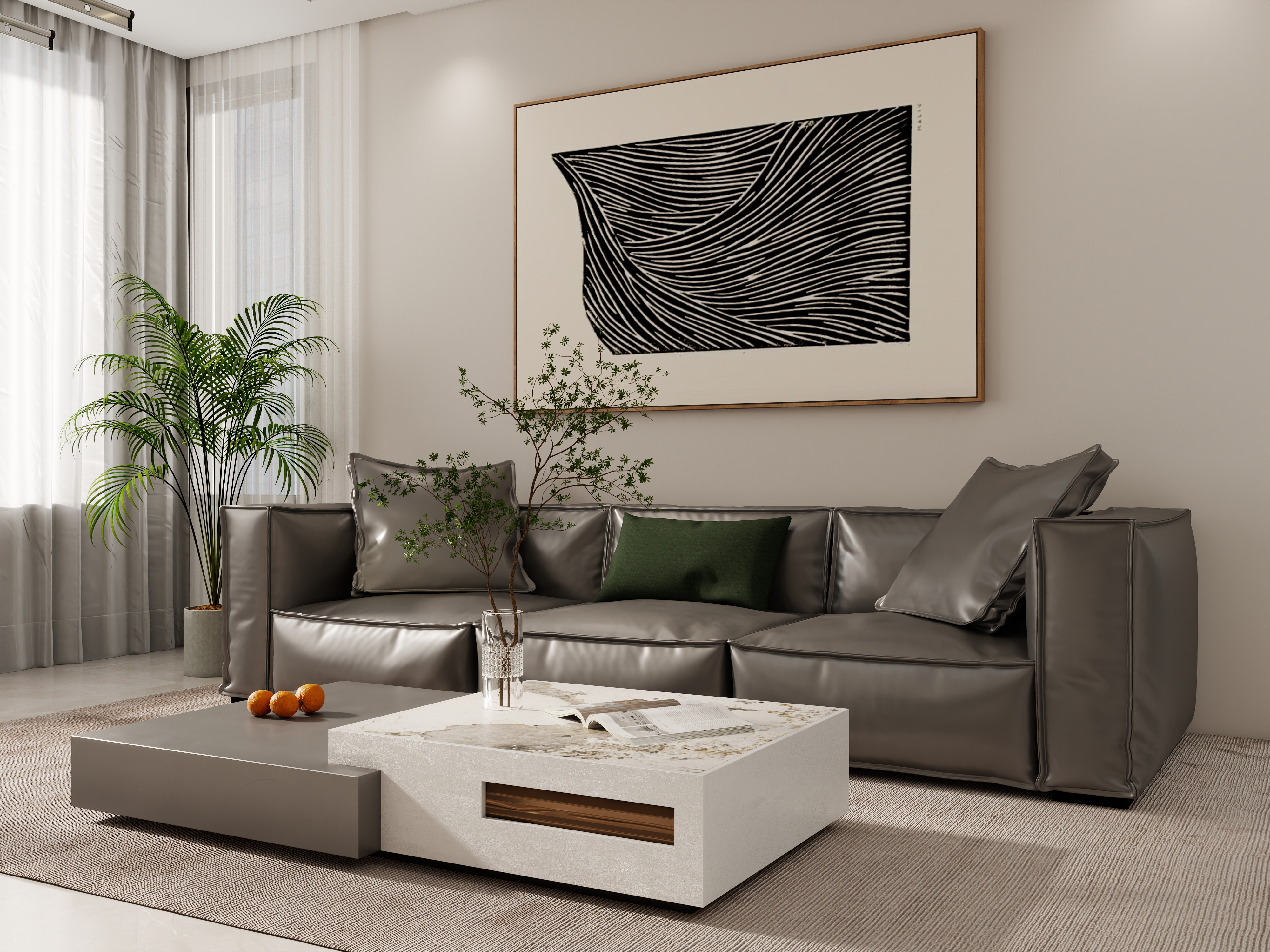 壹诺设计工作室-115㎡3室-现代简约装修效果图