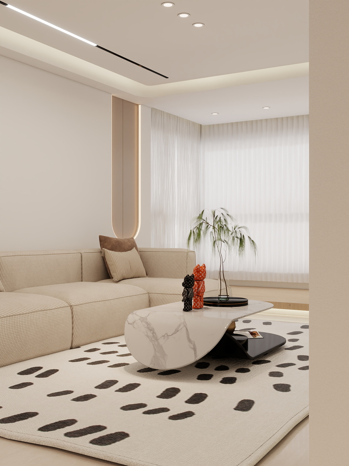 飞洒-现代奶油-装修设计方案