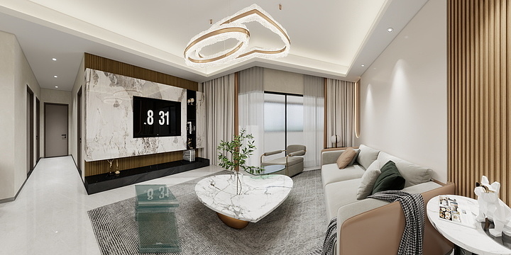 律动的光影-中德英伦联邦110㎡3室-装修设计方案