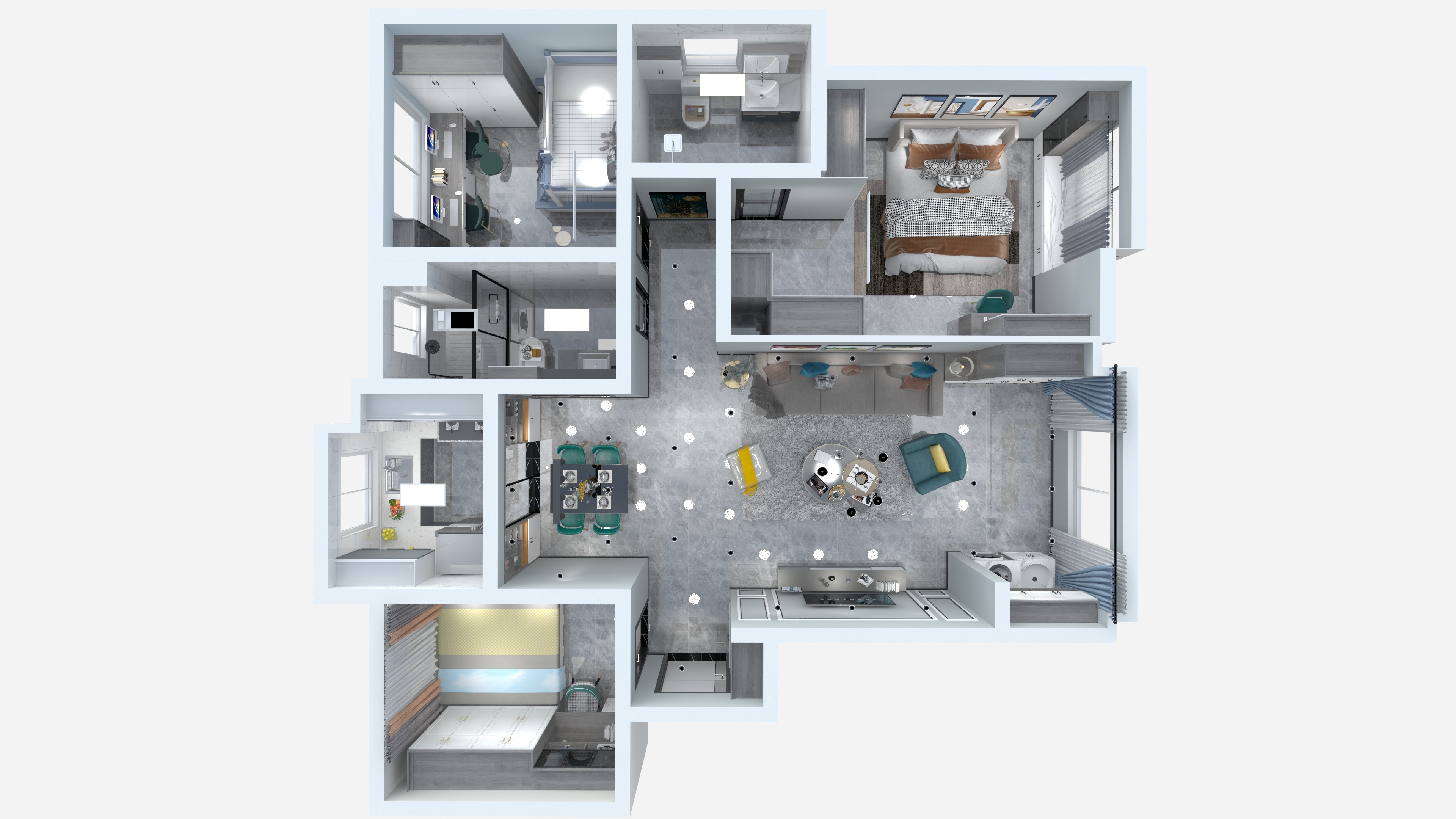 颐宁装饰njDN-潍坊大观天下-现代简约-装修设计方案
