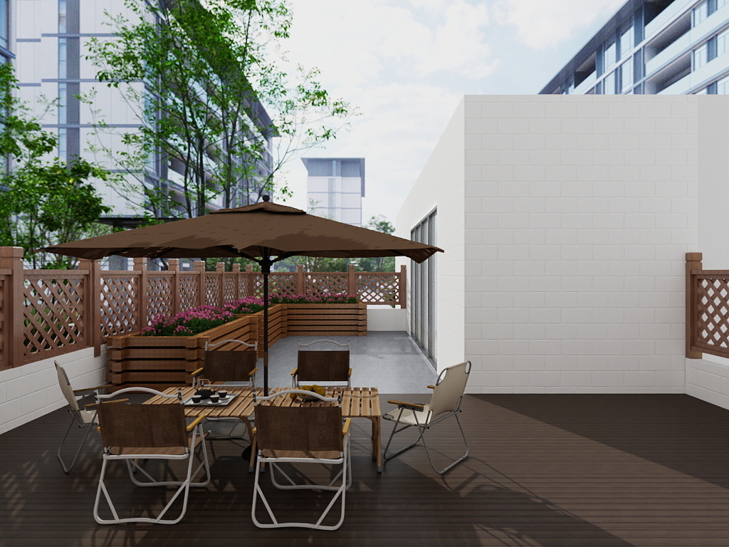 艺时流空间设计-庭院效果图-装修设计方案