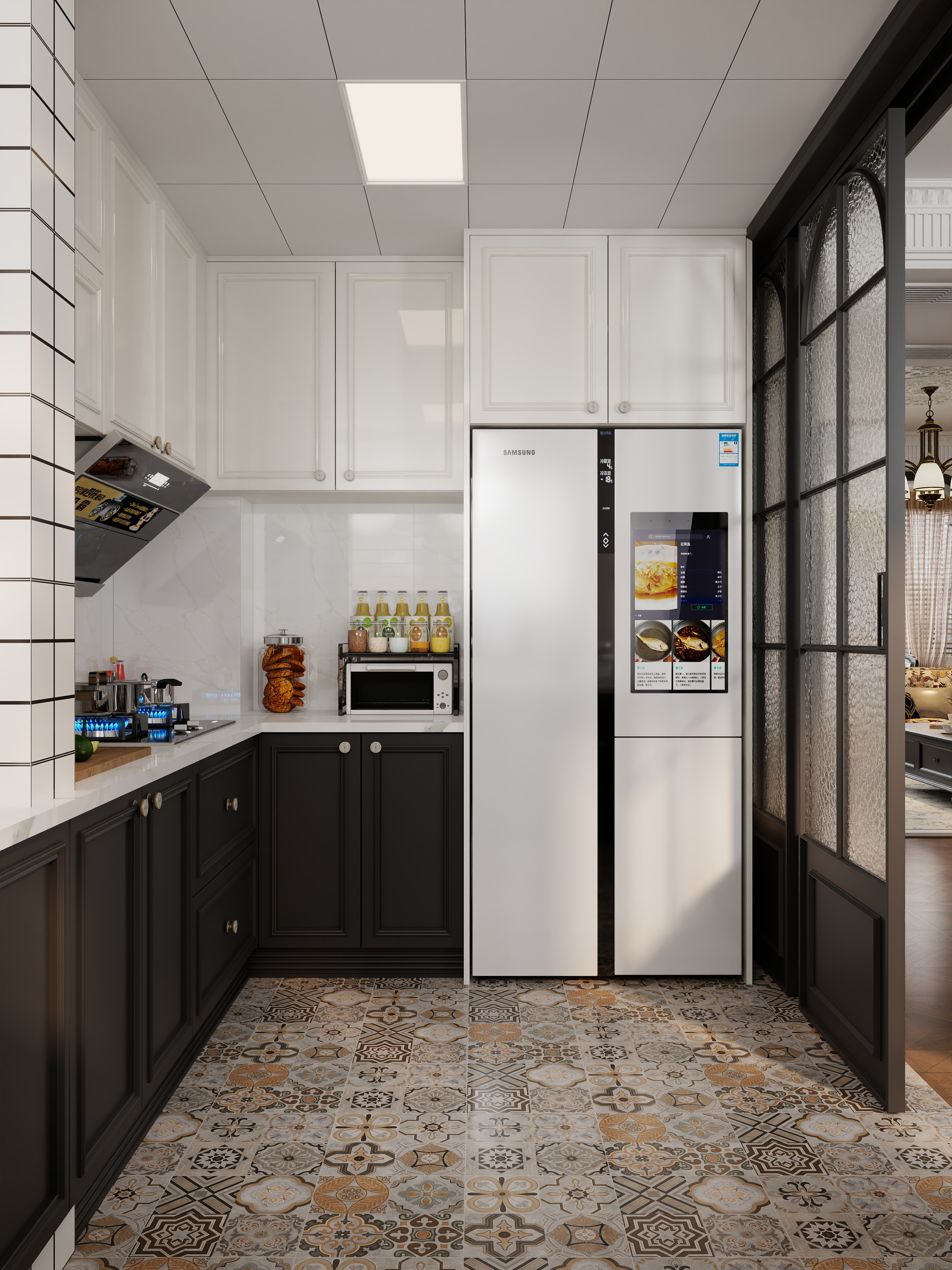 王星-美式128㎡3室装修效果图