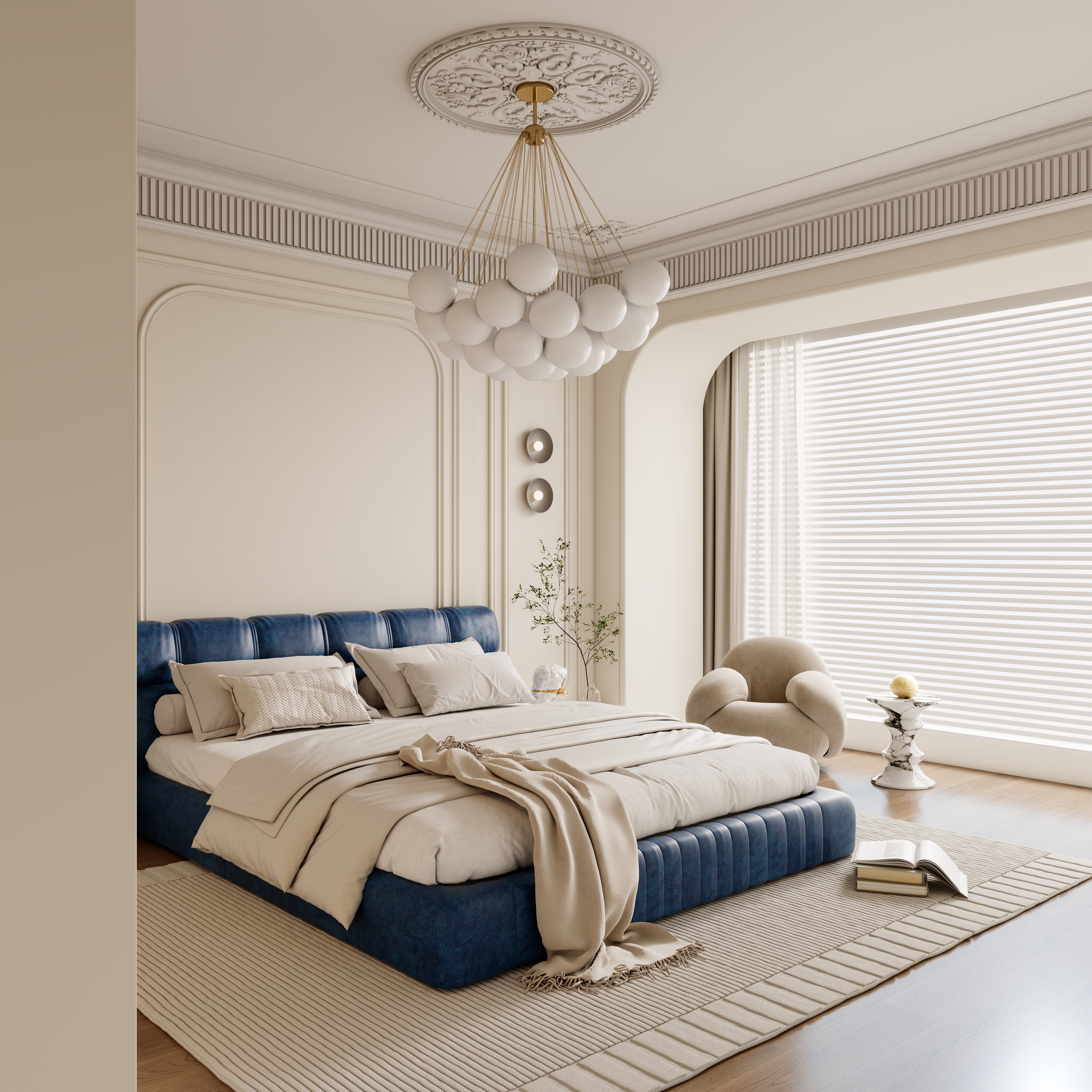 雾见山-法式卧室-装修设计方案