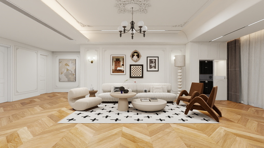 147****2658dCMn-法式客厅-装修设计方案