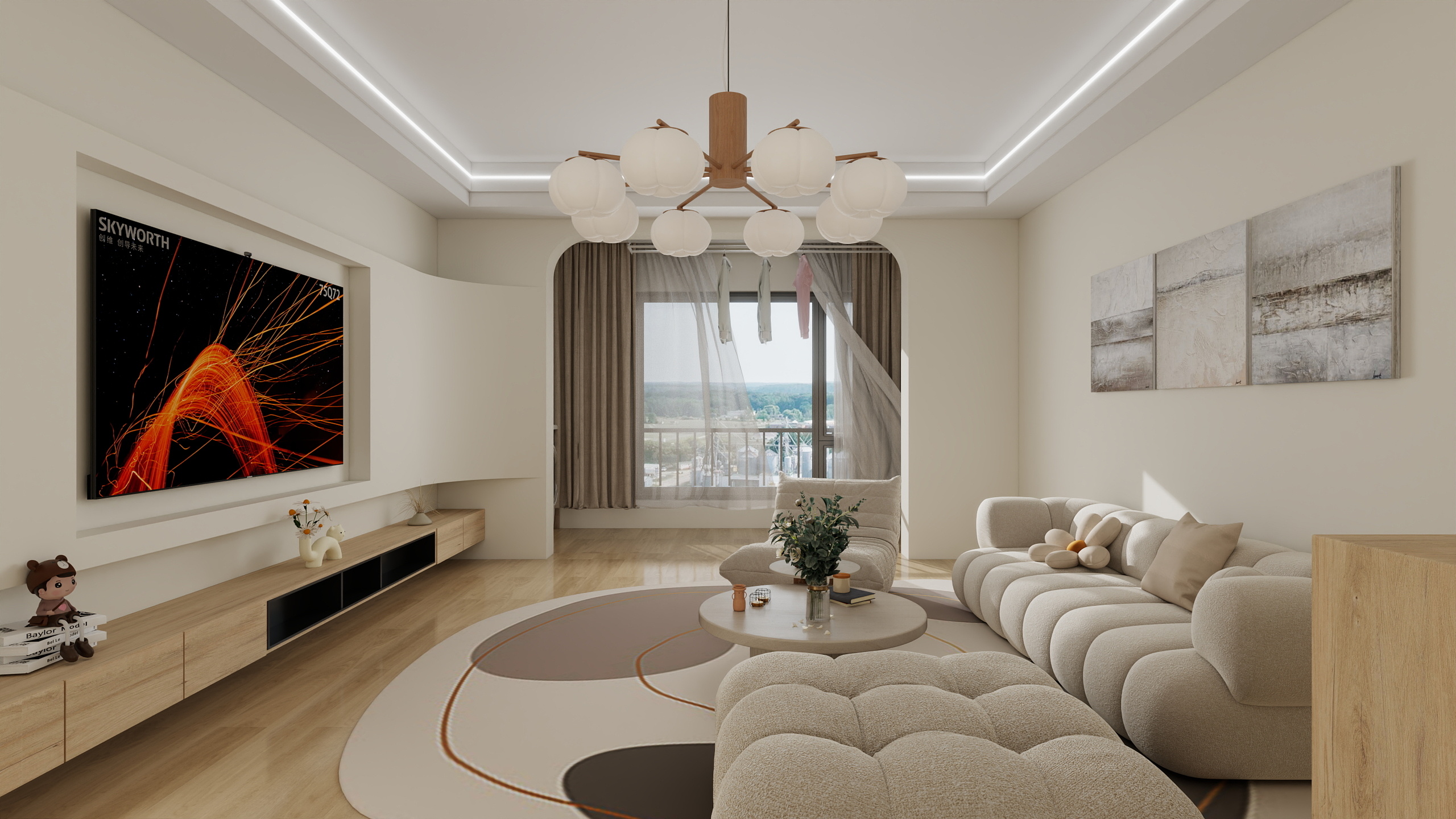 筑心设计工作室--三室两厅-装修设计方案