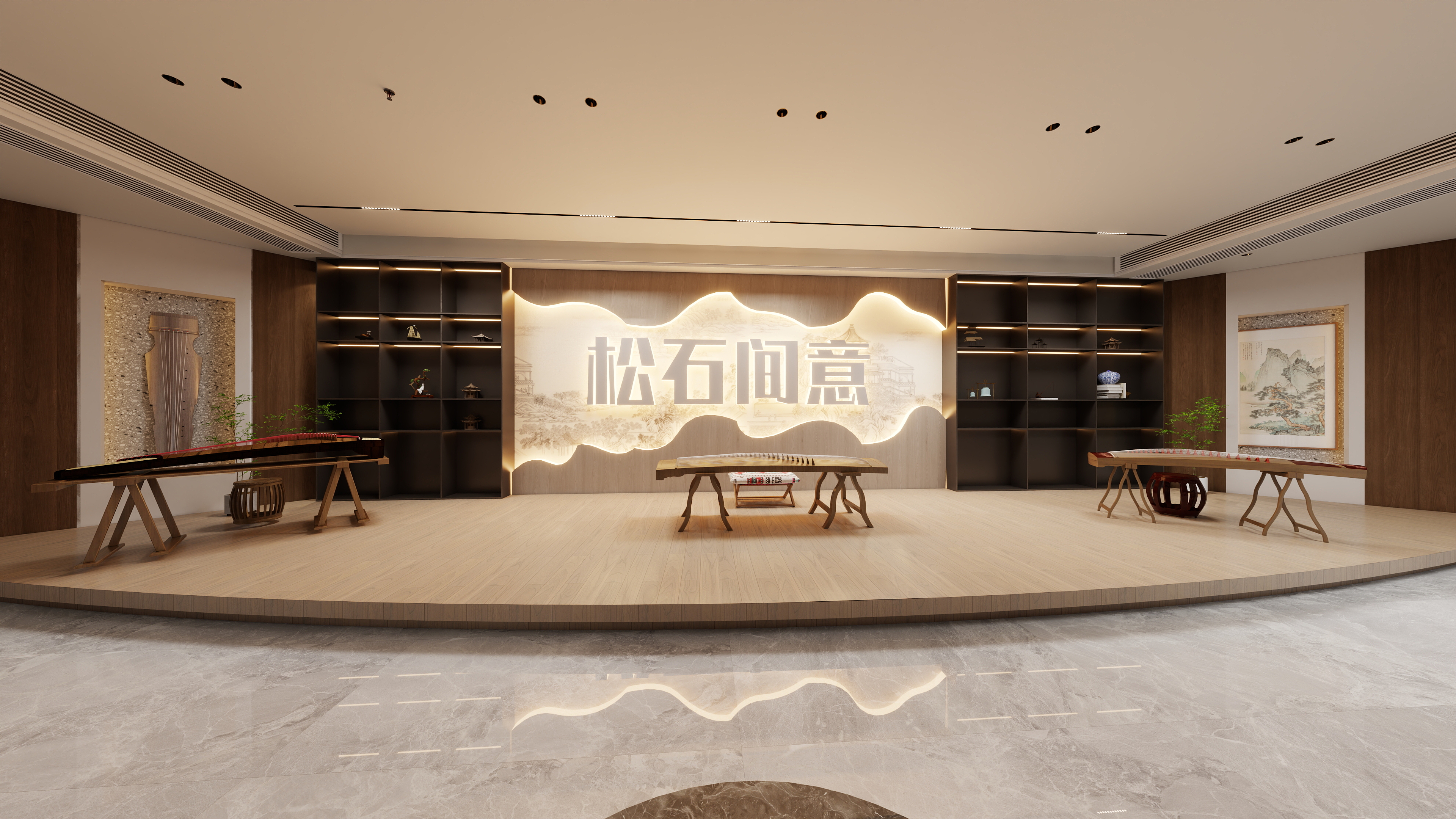 城..-古琴展厅-装修设计方案