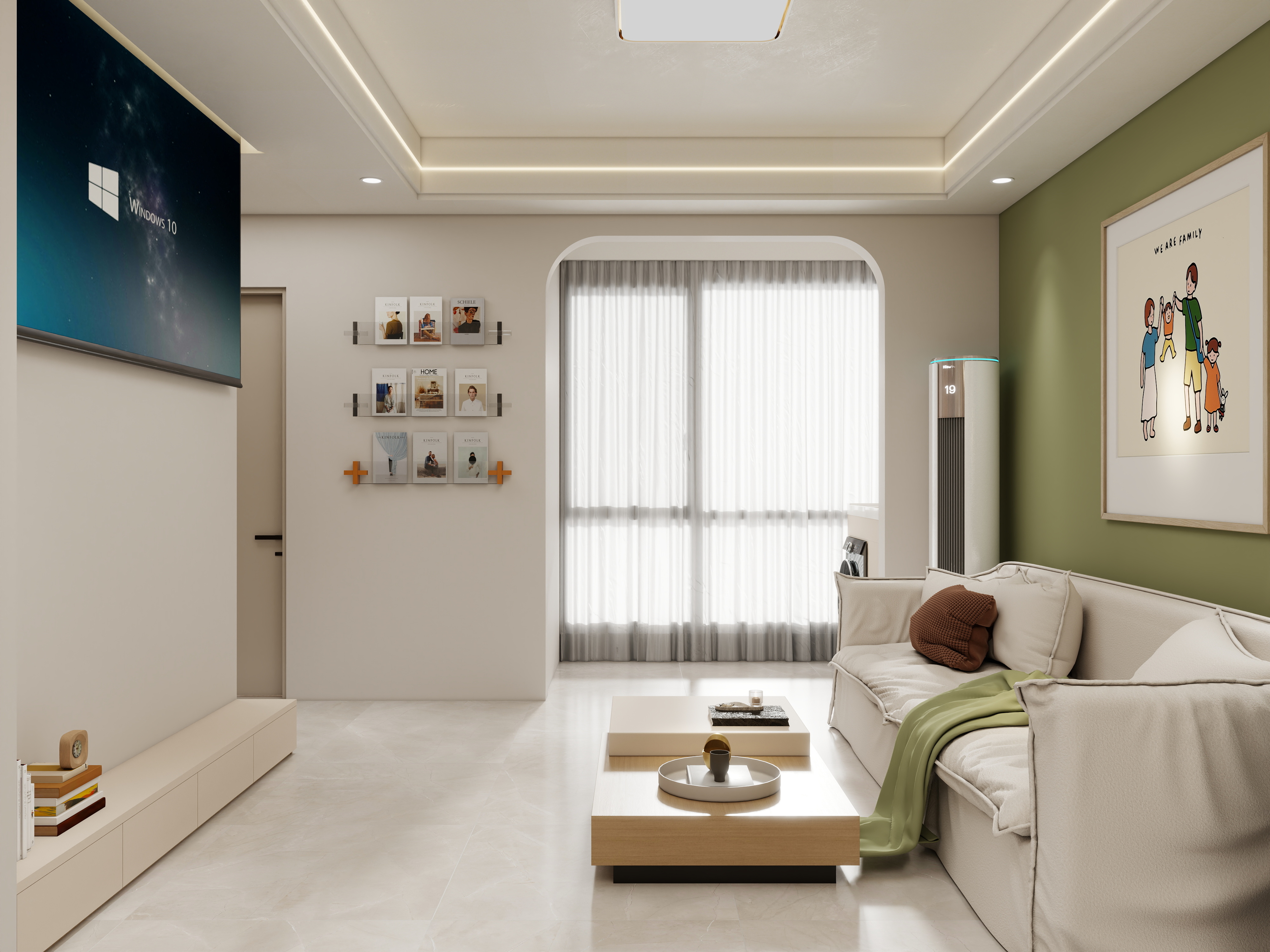 壹诺设计工作室-78㎡2室-奶油风 装修效果图