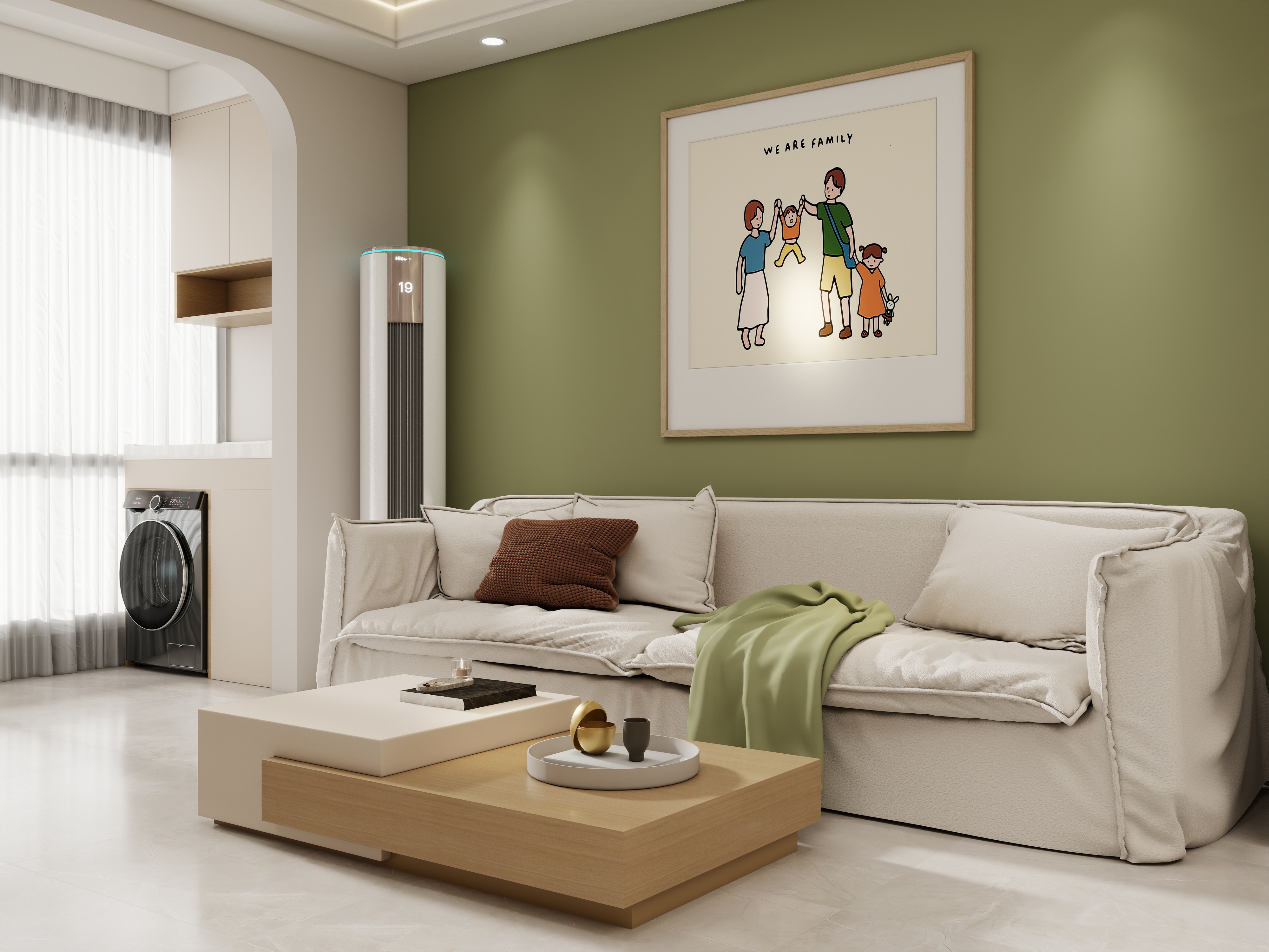 壹诺设计工作室-78㎡2室-奶油风 装修效果图