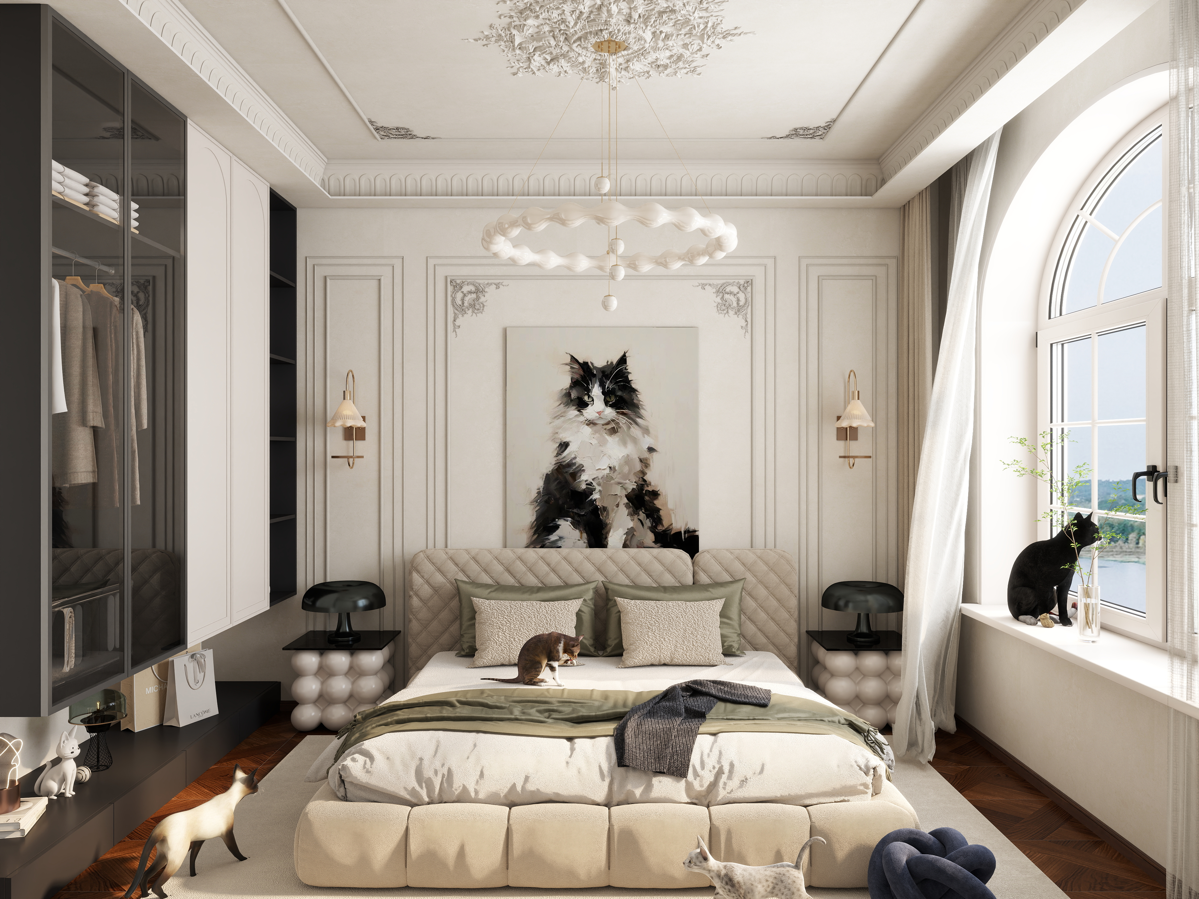 Superoo-中德英伦联邦奶油110㎡3室-装修设计方案