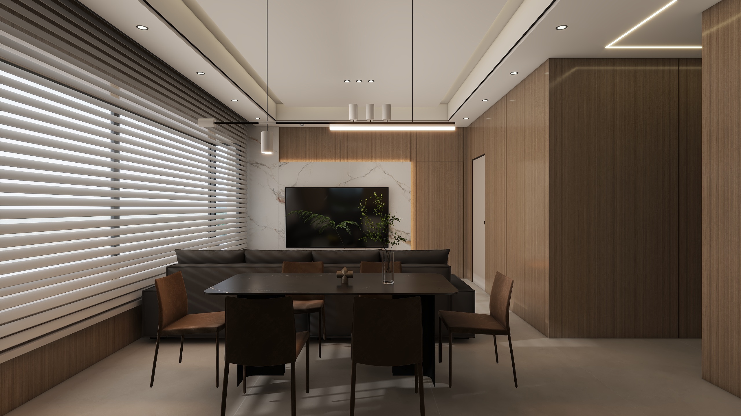 索菲尼洛吊顶博西尼全屋定制-顶墙行业-专业证书考核户型-装修设计方案