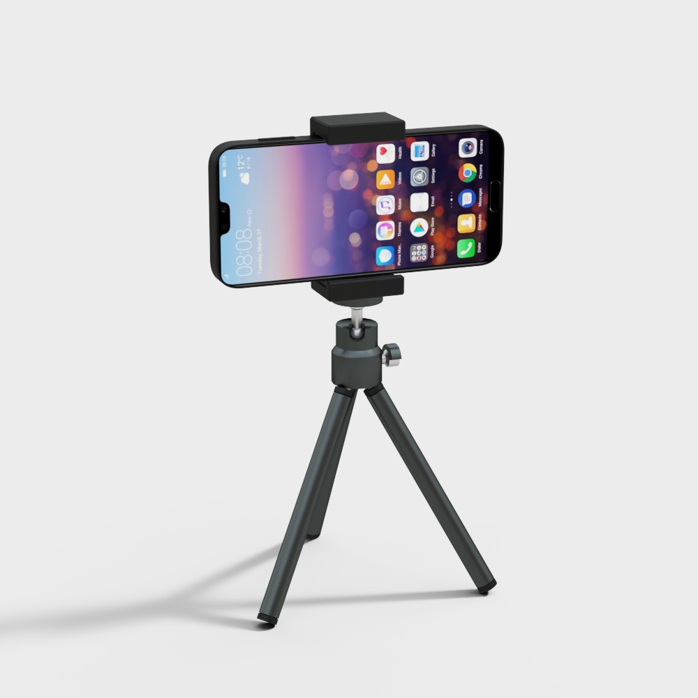 现代直播手机支架3D模型