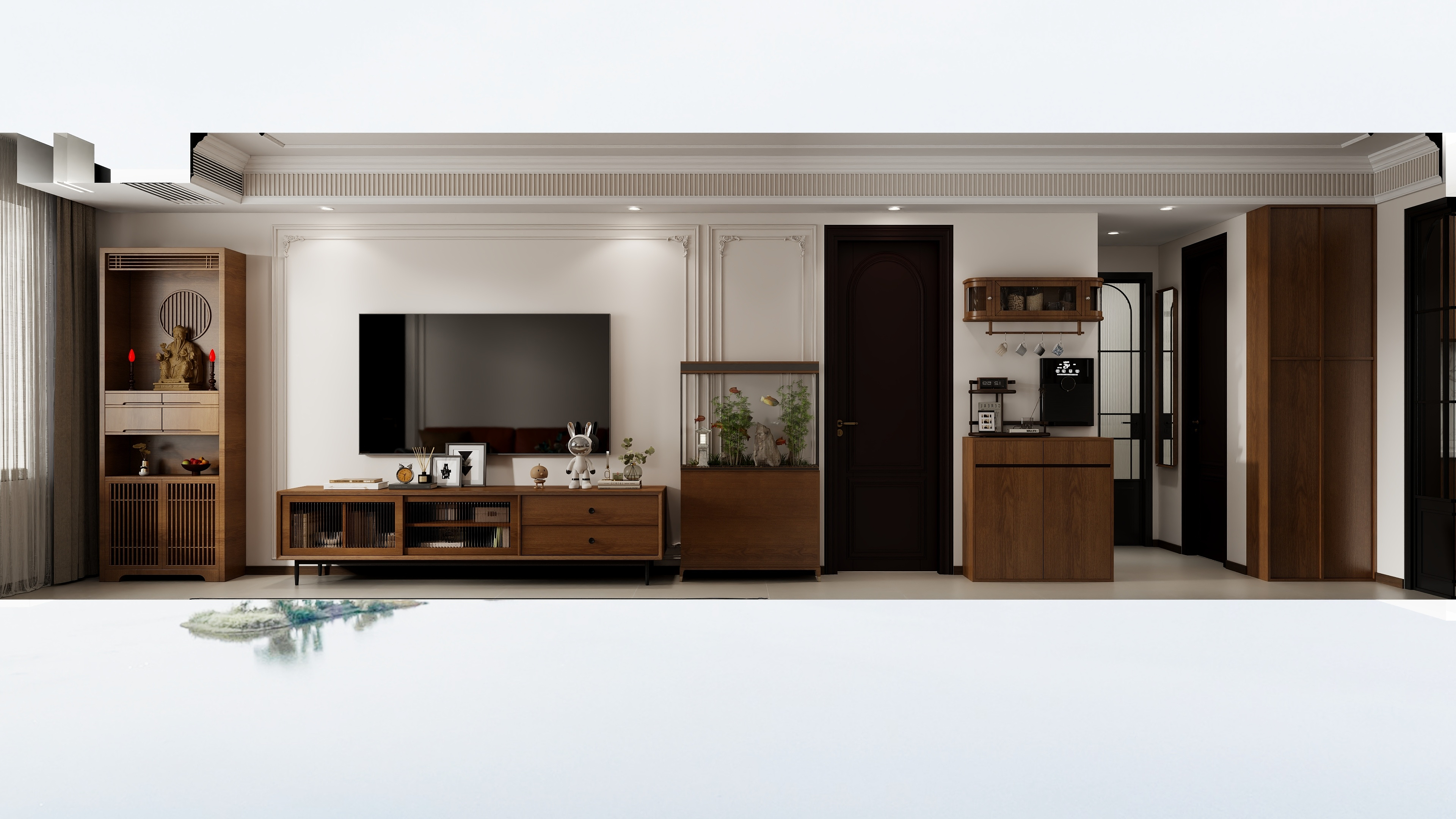 李婷婷-金域蓝湾135㎡中古风-装修设计方案