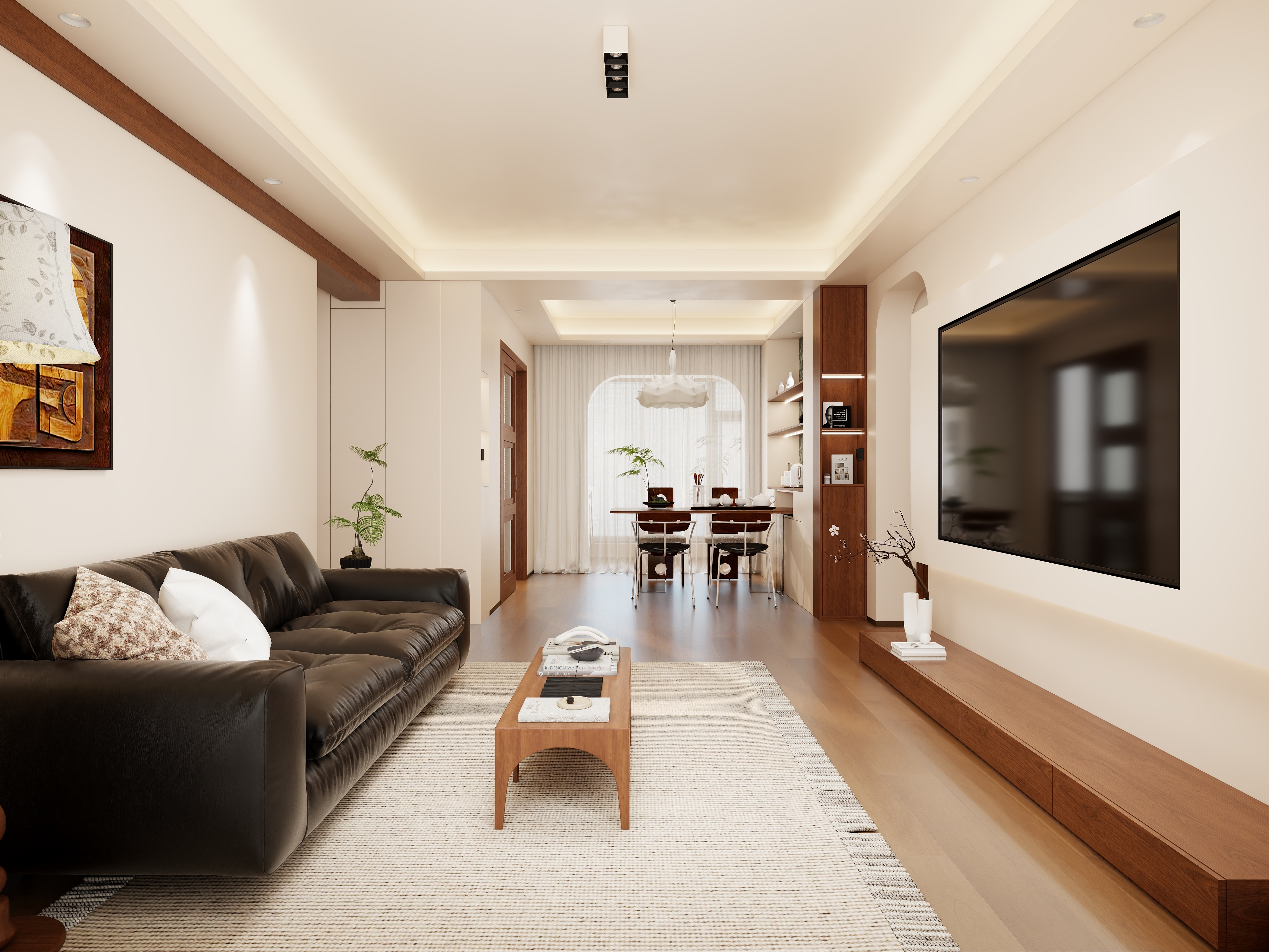 陈辉-115平方中古风三居-装修设计方案