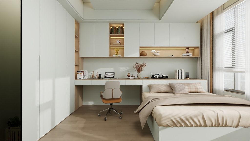 147****2658dCMn-现代榻榻米卧室-装修设计方案