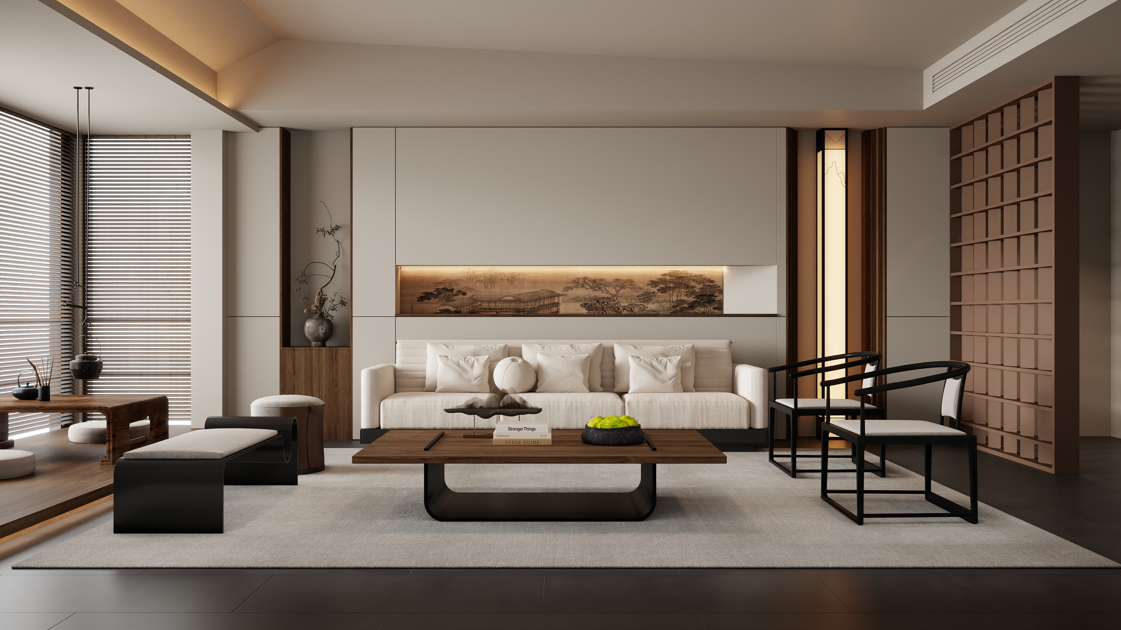 万严设计师-宋式风客厅002-装修设计方案