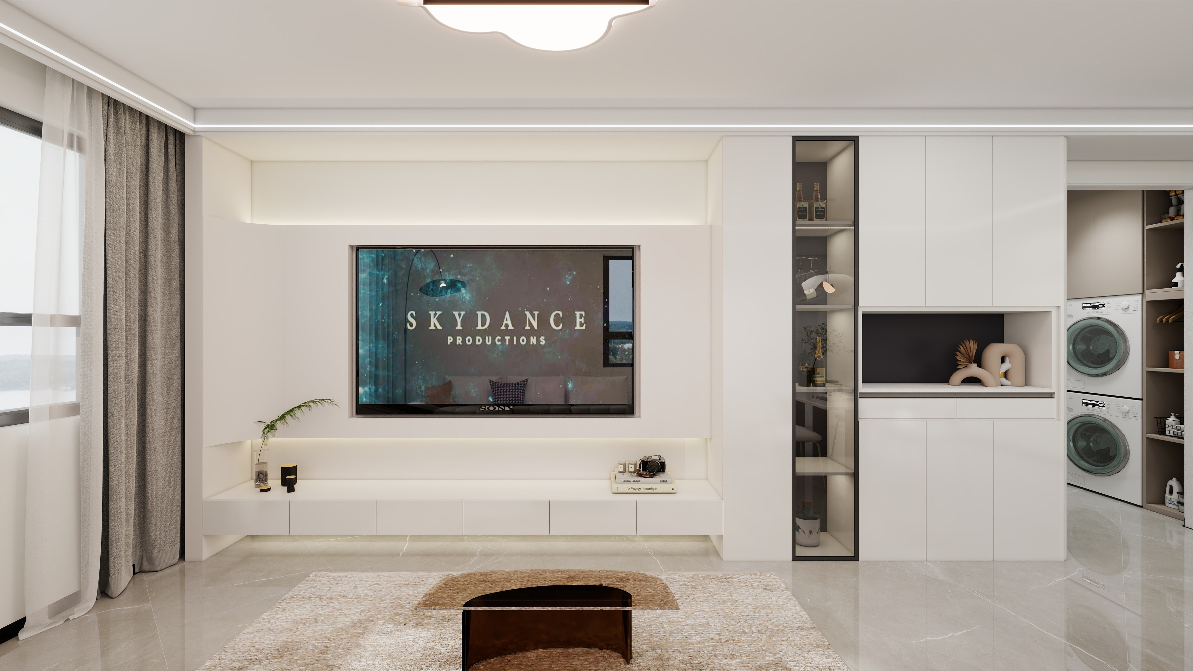 设计师张鹏程-现代风格59平米一居室-装修设计方案