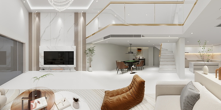 设计师--陈-三层复式 ——现代-装修设计方案