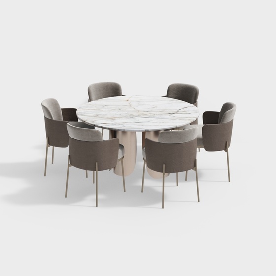 Modern Round Dining Table Set
