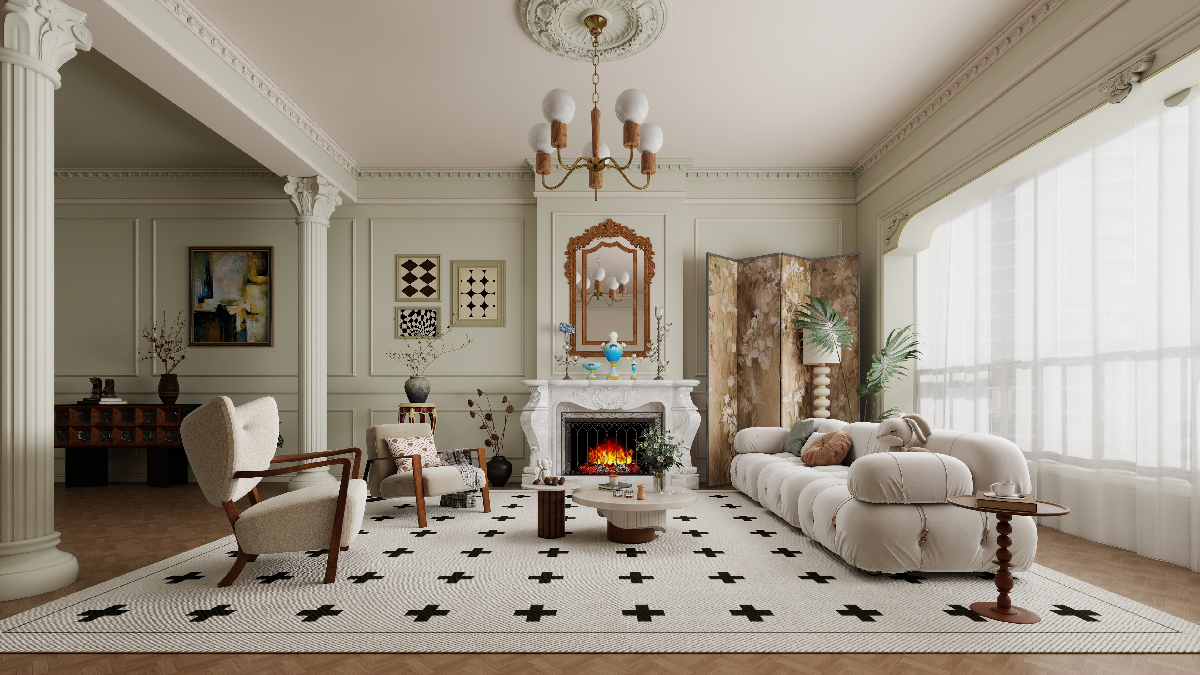 147****2658dCMn-法式客厅-装修设计方案