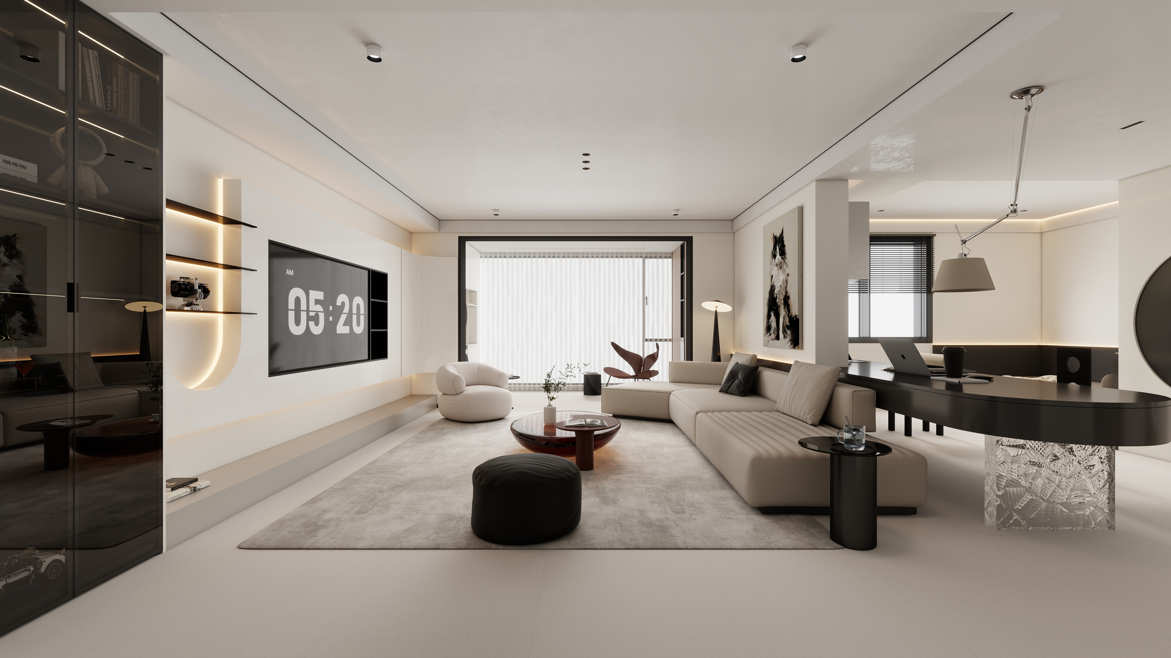 BEIYAN-DESIGN-【现代极简】新悦城152平两居室-装修设计方案