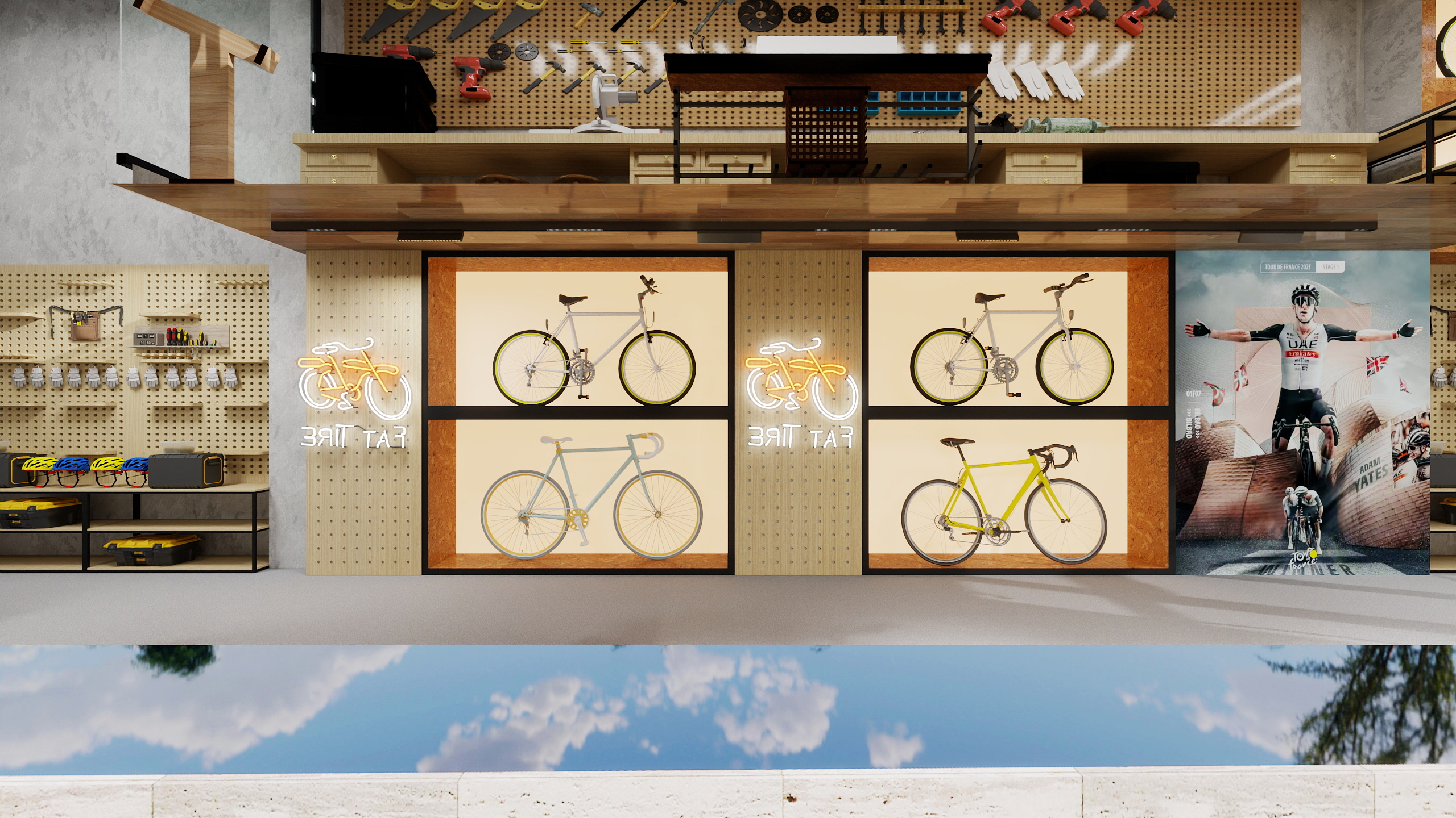 自行车商店室内装修设计,装修效果图-酷家乐