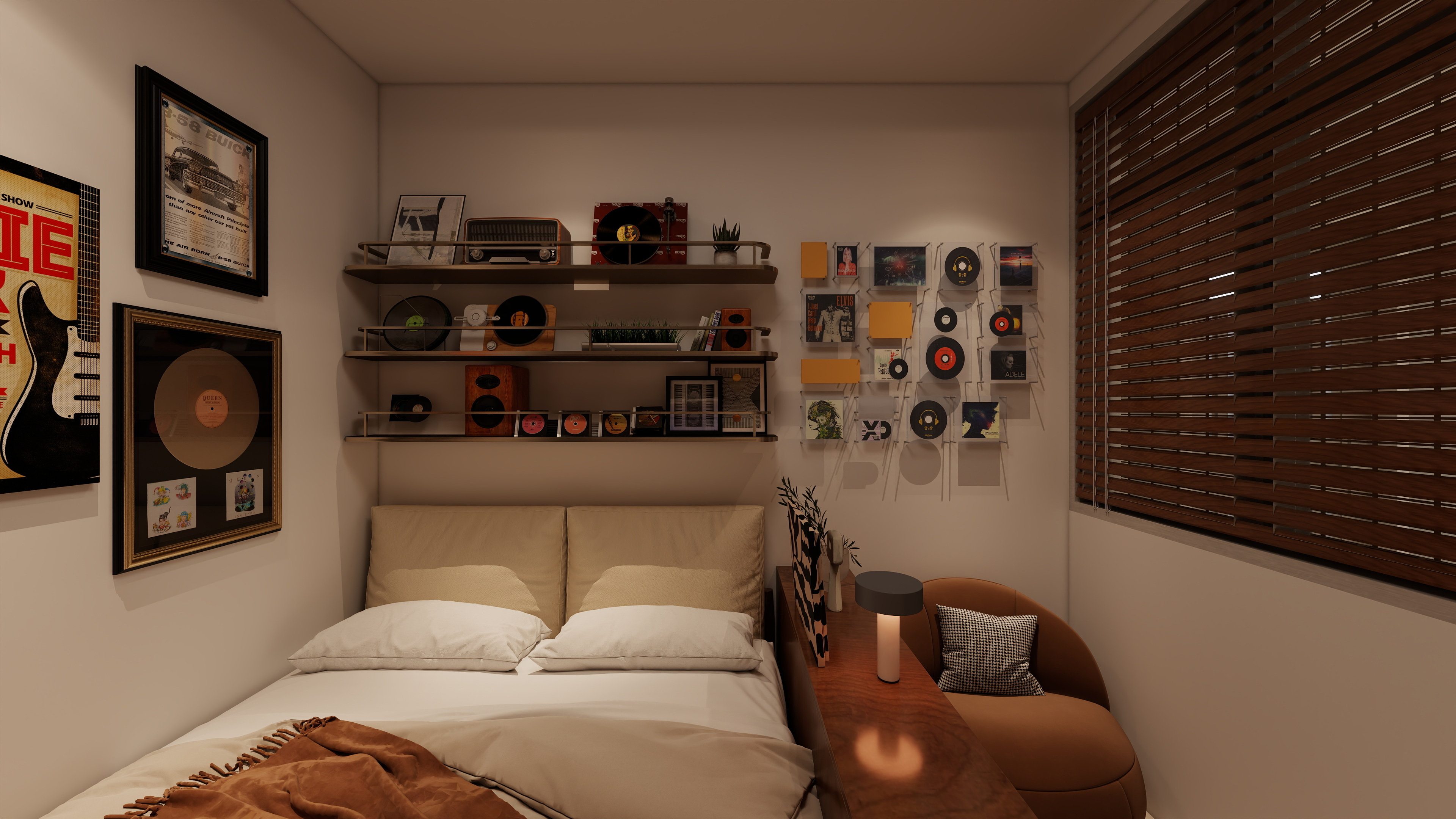 司司改造家-美式复古风卧室设计-装修设计方案