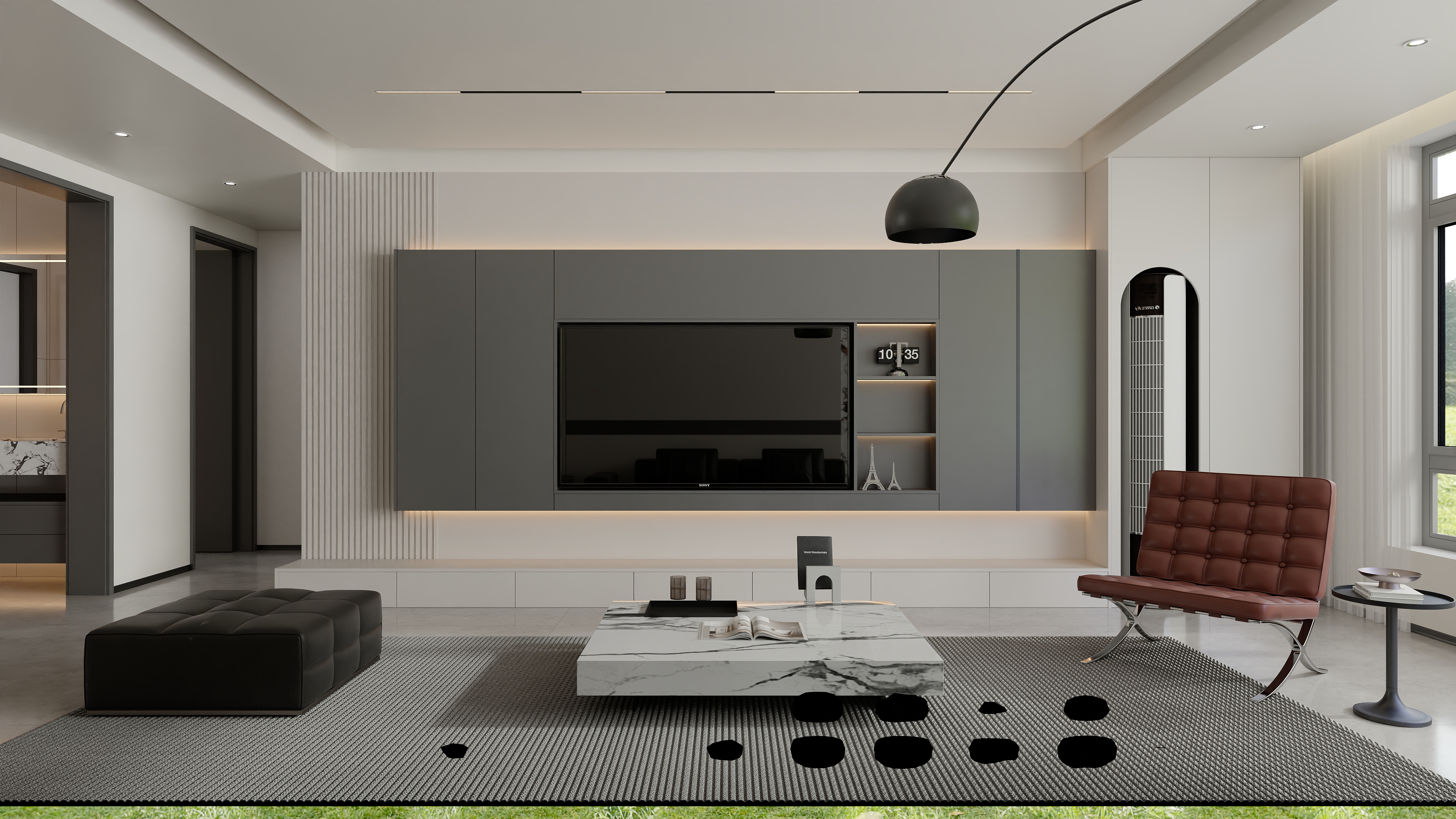 镜像空间设计-公园和府124㎡3室-装修设计方案