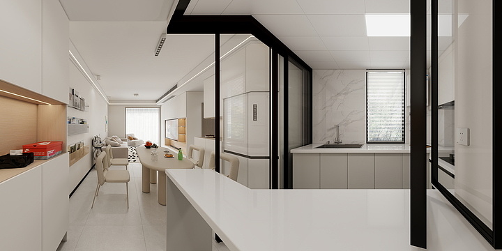 JXD-Design-城市旅游客厅廖女士-装修设计方案